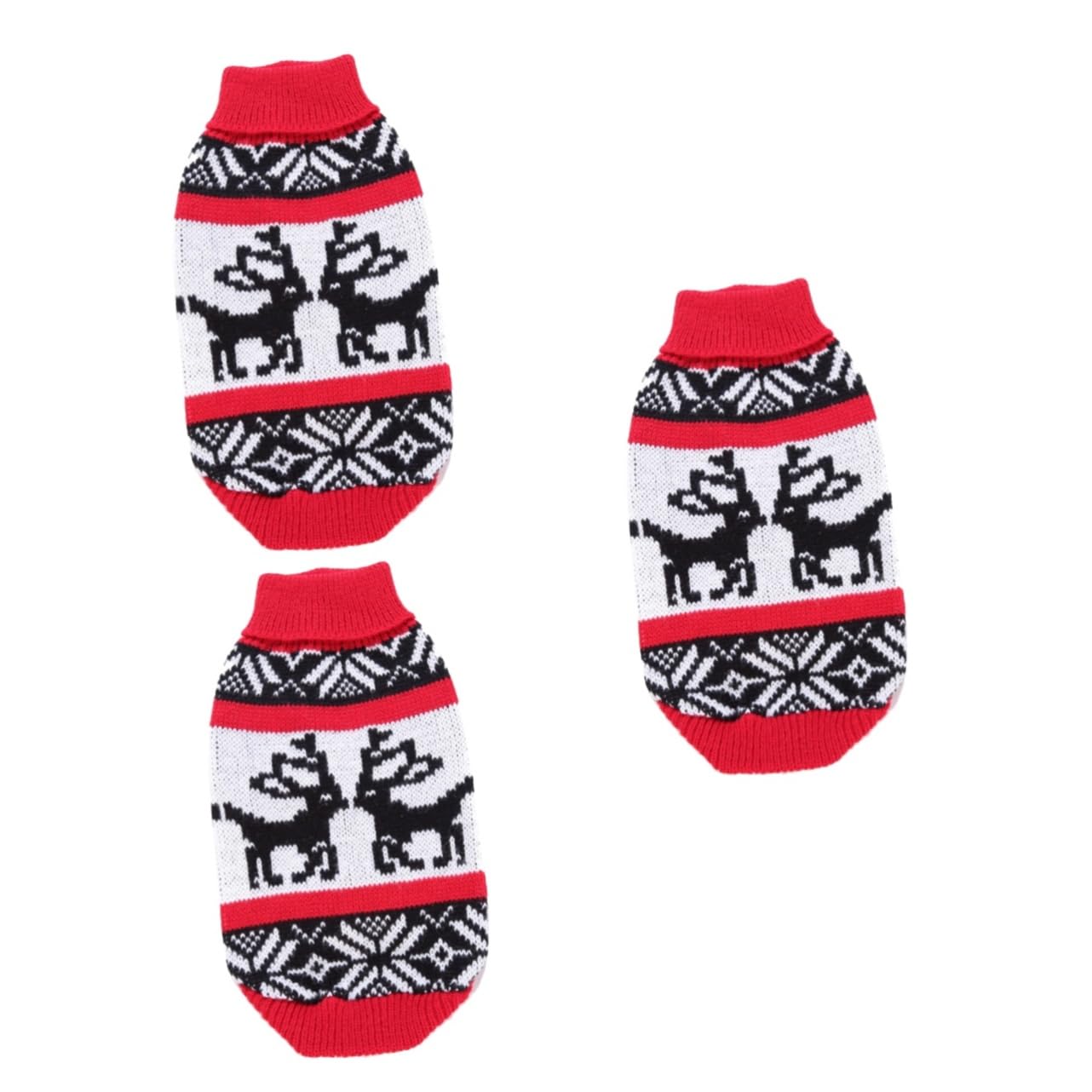 SUPVOX 3 Pezzi Maglione A Collo Alto per Animali Domestici Vestiti per Cuccioli di Natale Maglione per Animali Domestici Maglione Lavorato A Maglia per Animali Domestici Abbigliamento
