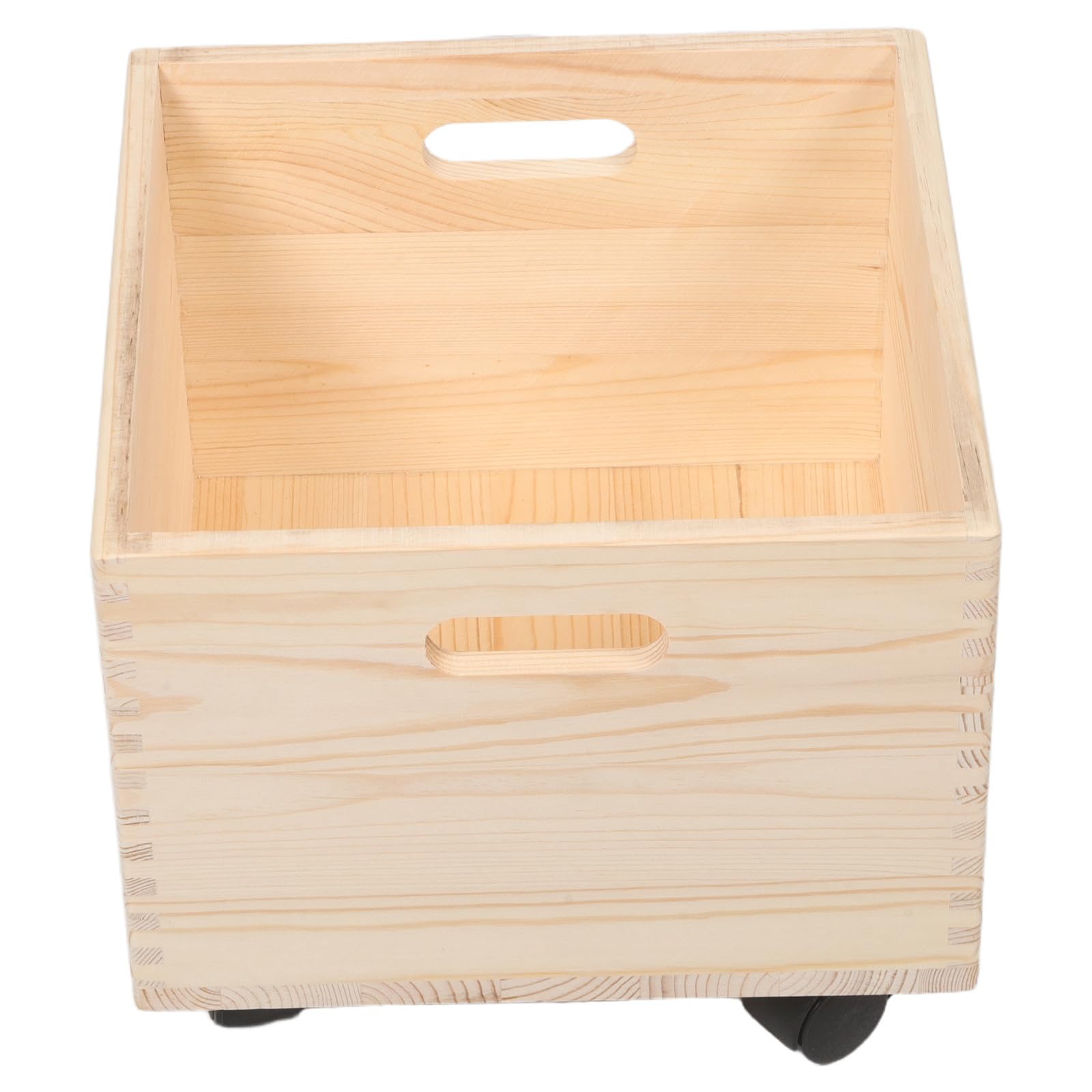 Luxshiny Scatola per Riviste in Legno, Porta Dischi in Vinile, Quadrata, Beige, Struttura Robusta, per Studenti e Famiglie, per Ufficio e Cucina