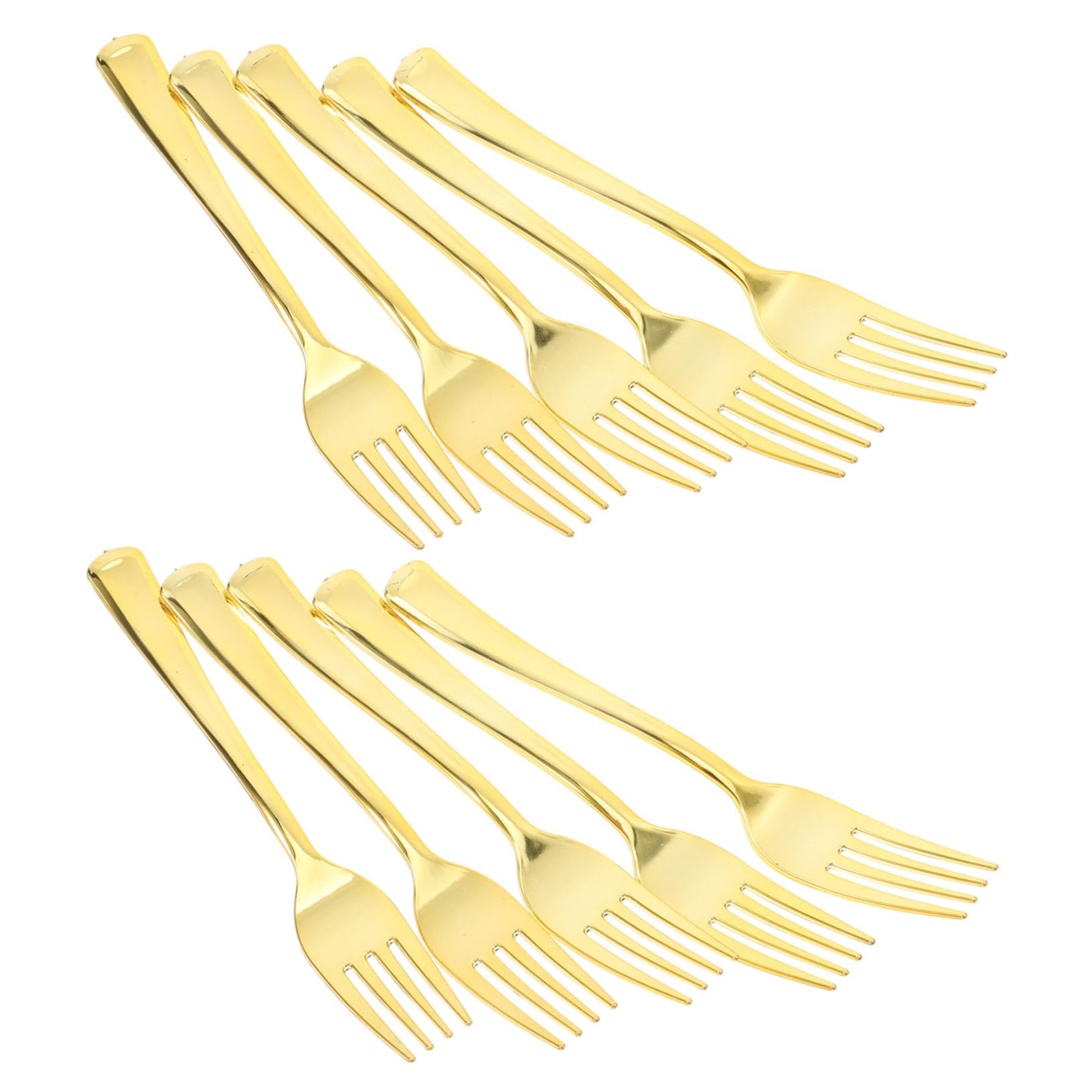 Cabilock 25pcs Plastic Forks Heavy Duty Disposable Silverware Fancy Dessert Forks for Birthday Parties Thanksgiving Christmas Celebrations