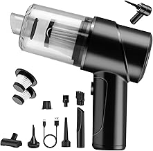 Kabelloser Handstaubsauger,12000Pa Auto Staubsauger Kabelloser 3 in 1 Staubsauger &Luftgebläse &Pumpe Multifunktionaler Handstaubsauger mit Bürste für Auto, Büro, Zuhause Schwarz