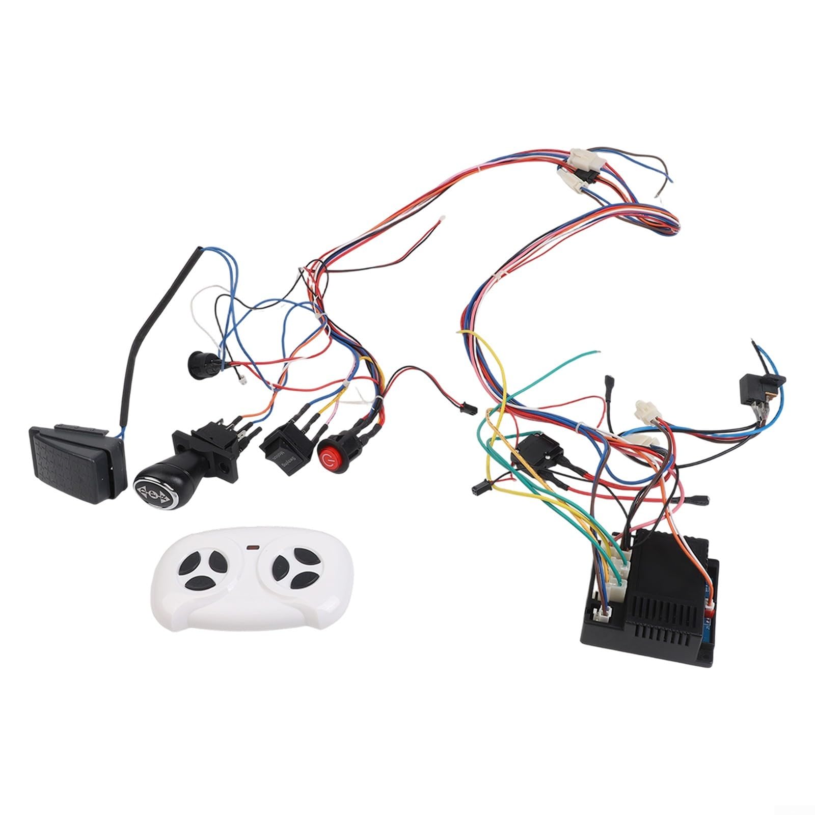Yhenlovtt Ensemble de télécommande pour voiture électrique pour enfants avec récepteur sans fil 2,4G pour voiture à monter pour enfants, ensemble de câblage de modification DIY pour modèles 6V 12V