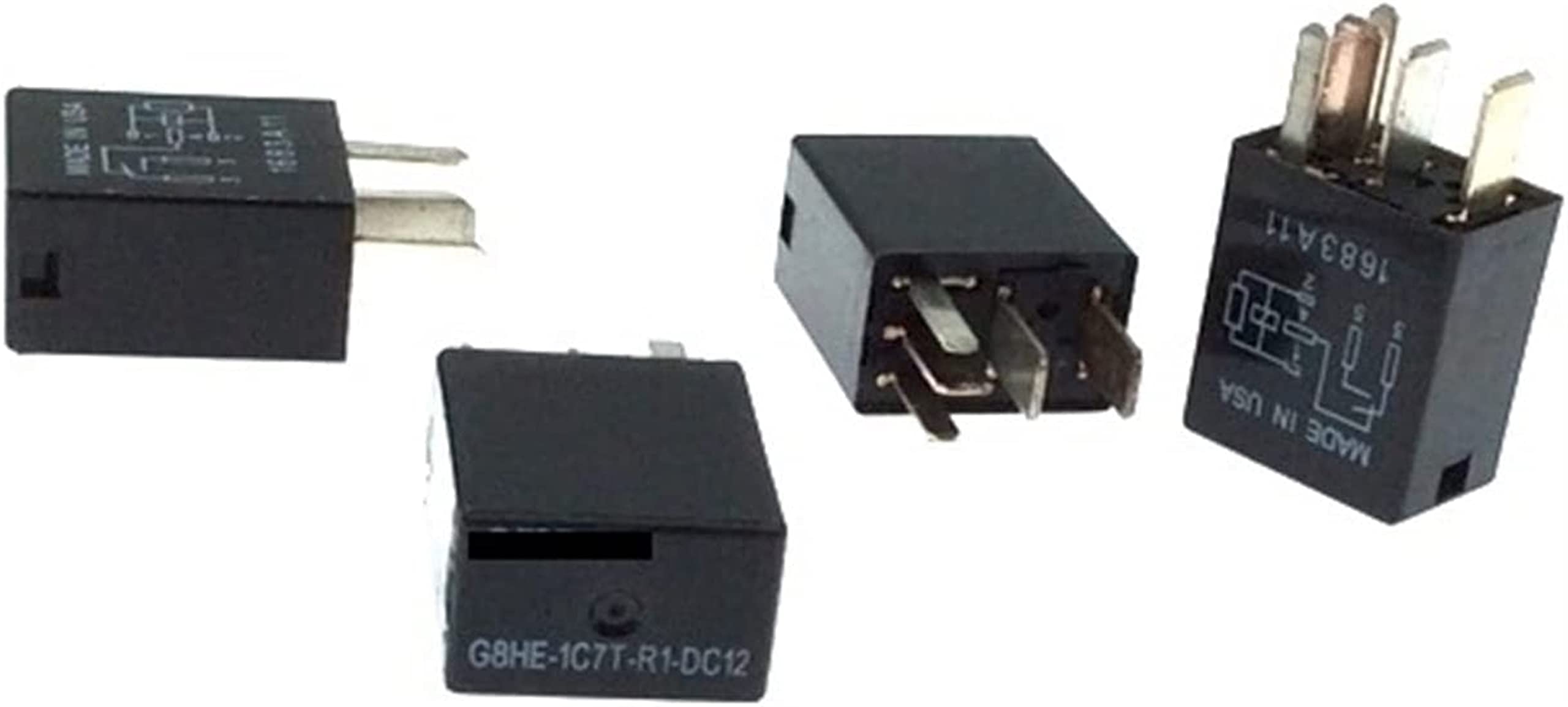 AQHYEBNSR Relay 4pcs Automotive car G8HE-1C7T-R1-DC12