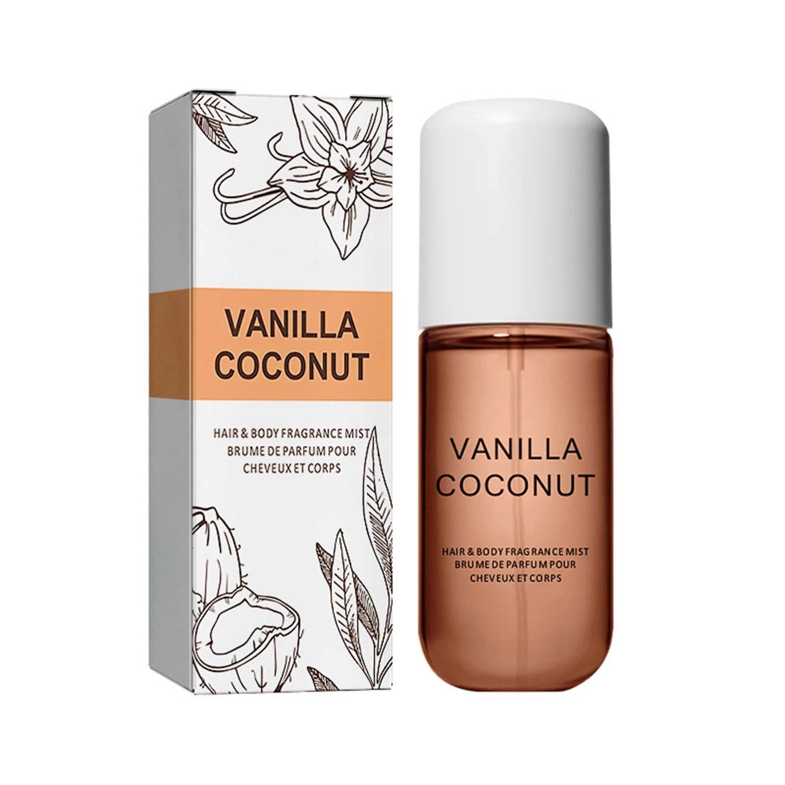 50ml Coconut Vanilla Body Spray for Women Long-Lasting Light Fragrance  Mist for Hair and Skin Care