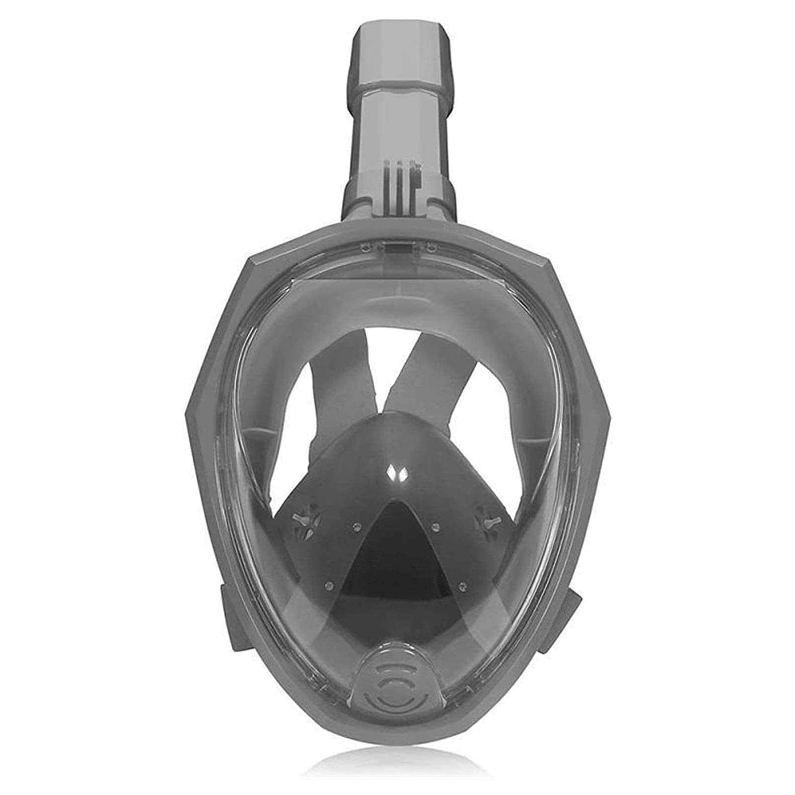 Máscara de Buceo Full Face 180 Seaview Snorkel Mask Antifog Snorkeling Mask Anti Leak Snorkel Equipo de natación submarina para Adultos y niños (Gris S/M)