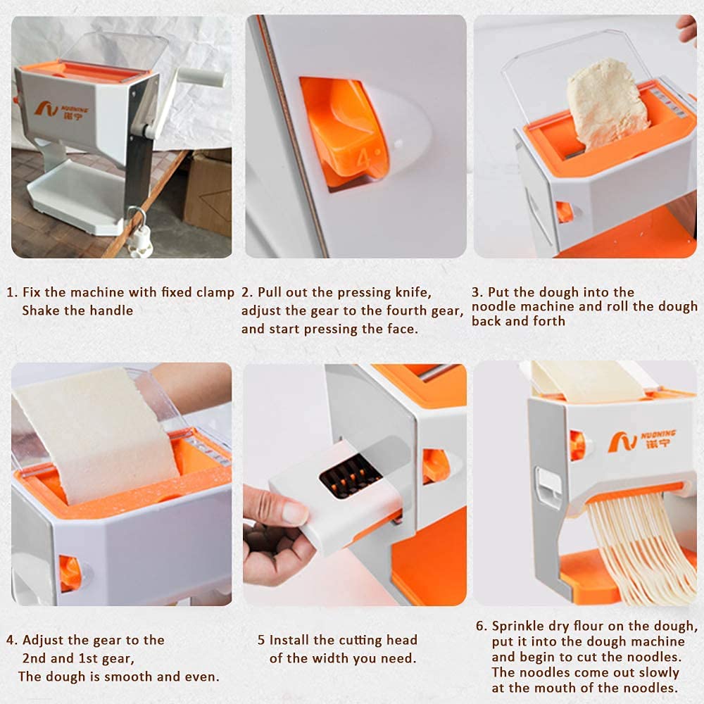 Máquina De Prensado De Fideos De Mano Multifuncional Máquina De Pasta Hecha A Mano De Plástico De Calidad Alimentaria Rebanadora De Lasaña De Espagueti Fettuccine Hecha En Casa Lavable