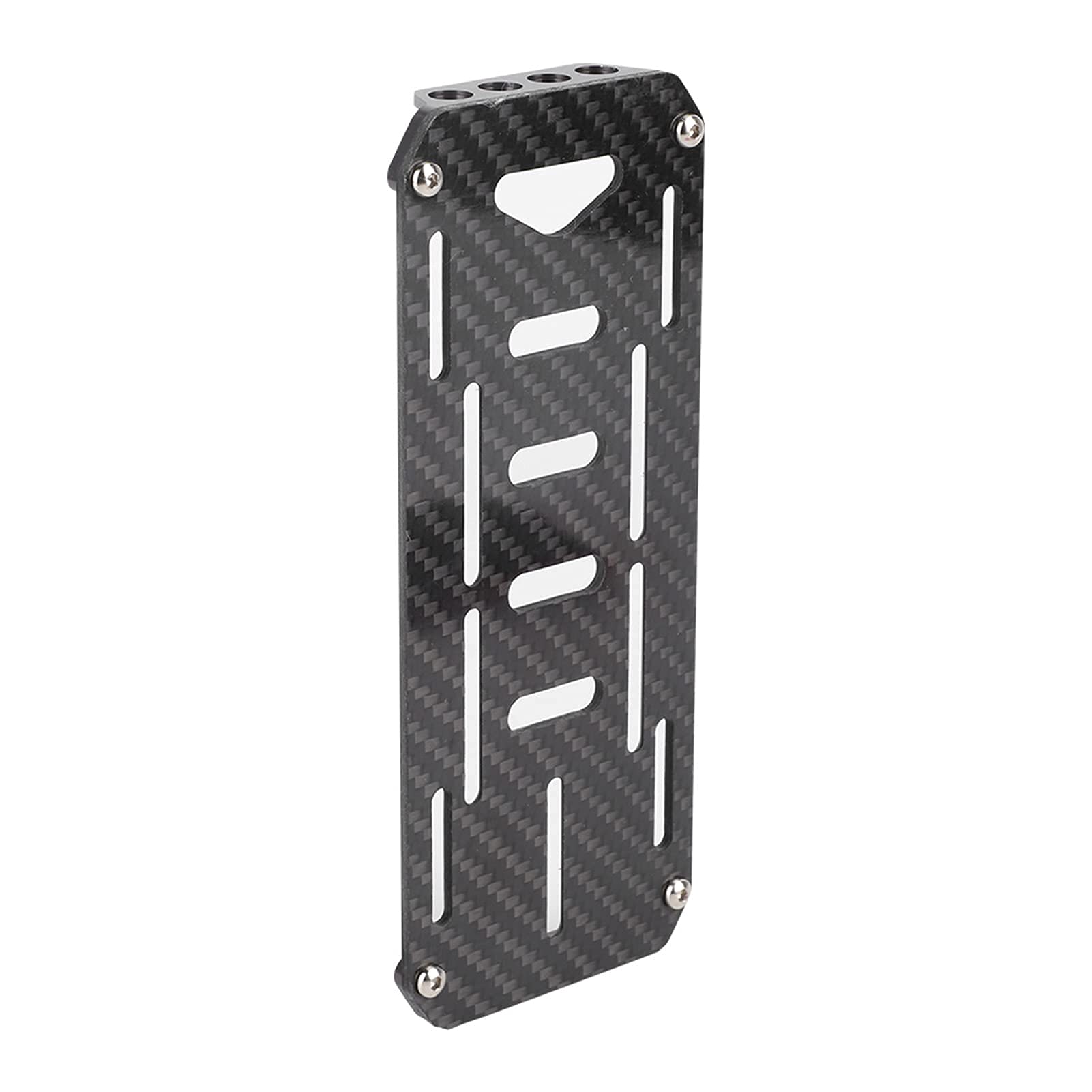 VGEBY1 Support de Batterie, Adaptateur de Plaque de Batterie en Fibre de Carbone à Dégagement Rapide pour Voiture sur Chenilles RC 1/10 RC avec Testeur d'Electricité