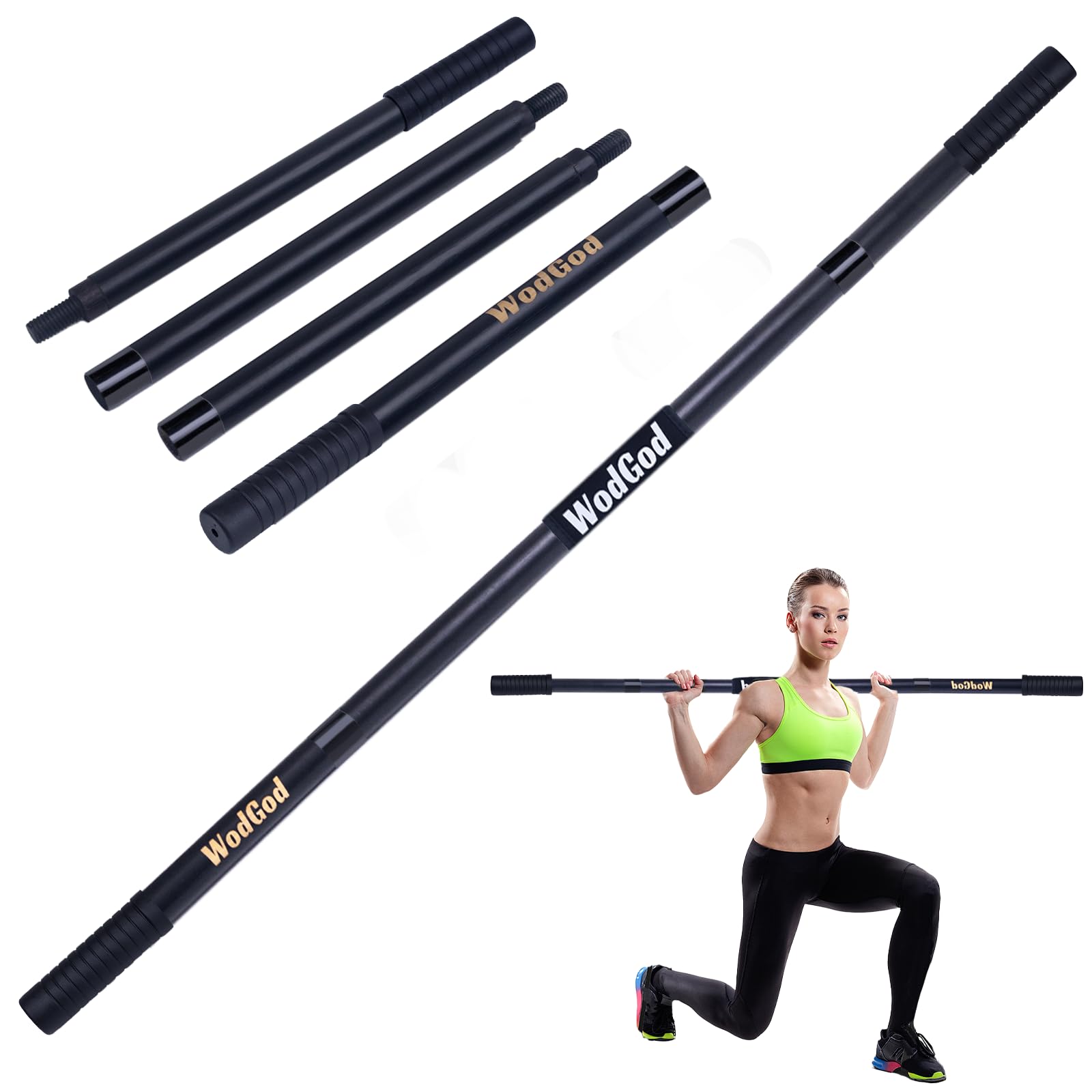 Wooden Yoga Stick,5 Ft Mobility Stick,Stretching Stick,Portable Splicable Exercise Stick,Exercise Pole for Balance,Flexibility and Mobility,Stretch Stick,Stick Mobility Training Stick