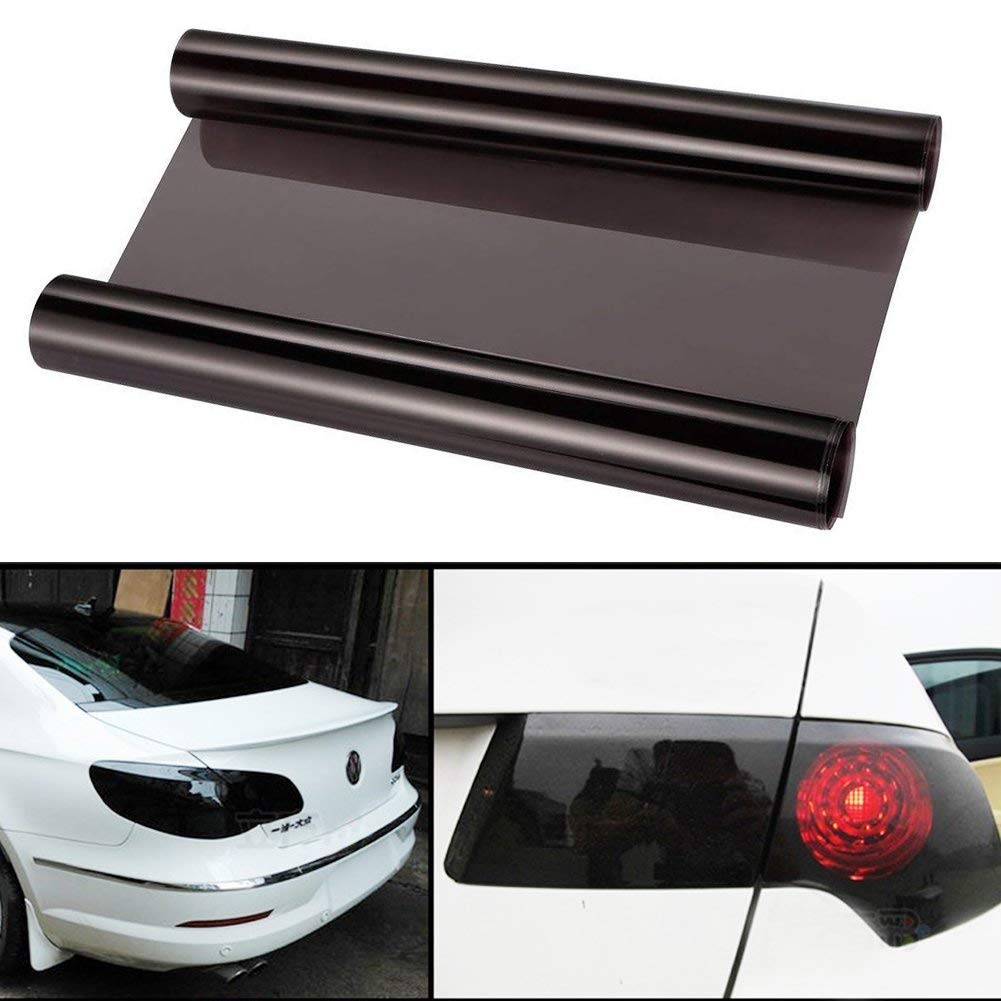 MRCARTOOLSelf-Adhesive Waterproof Vinyl Headlight Tint Film Headlights, Tail Lights, Fog Lights Tint Film(30cmx120cm)