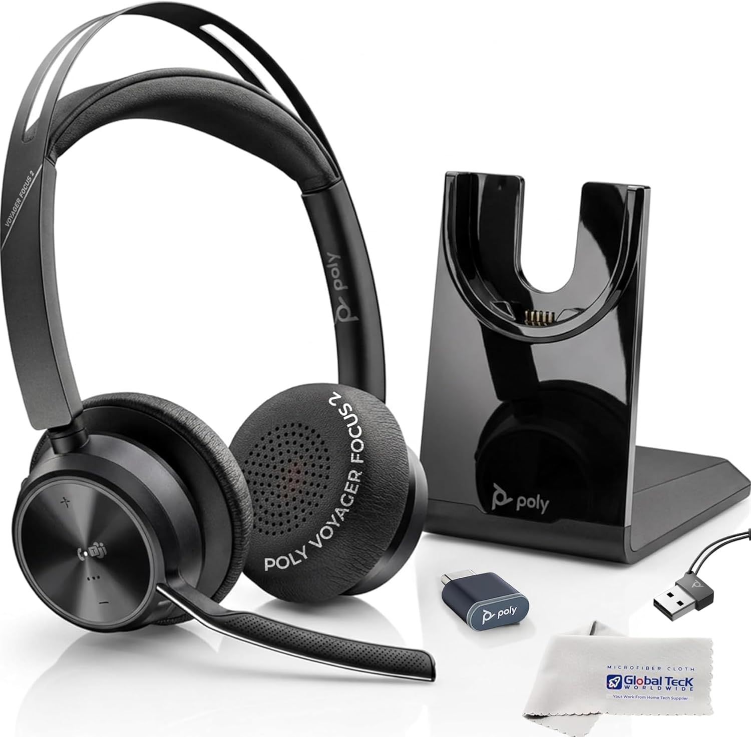 Poly Voyager Focus 2 UC - Stereo Bluetooth Headset with Charge