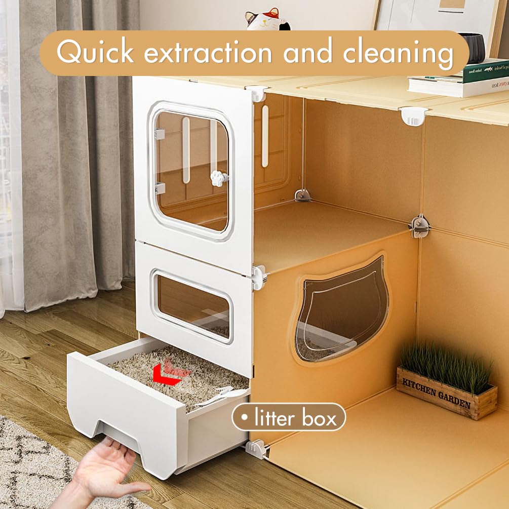 Curated visual reference: Visual Reference: Stress Free Cat Kennel Zetuchu Cat Cage With Built In