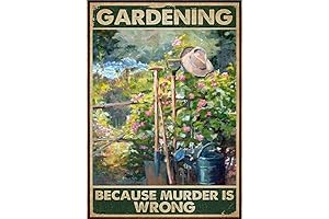 Metal Sign Gardening Because Murder Is Wrong