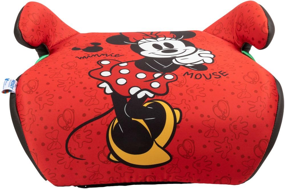 Tataway Disney Minnie Mouse seggiolino alzatina auto i-Size ECE R129. Rialzo bimbi 125-150 cm con grafiche di Minnie, seduta rossa, comodo e sicuro per ogni viaggio in auto