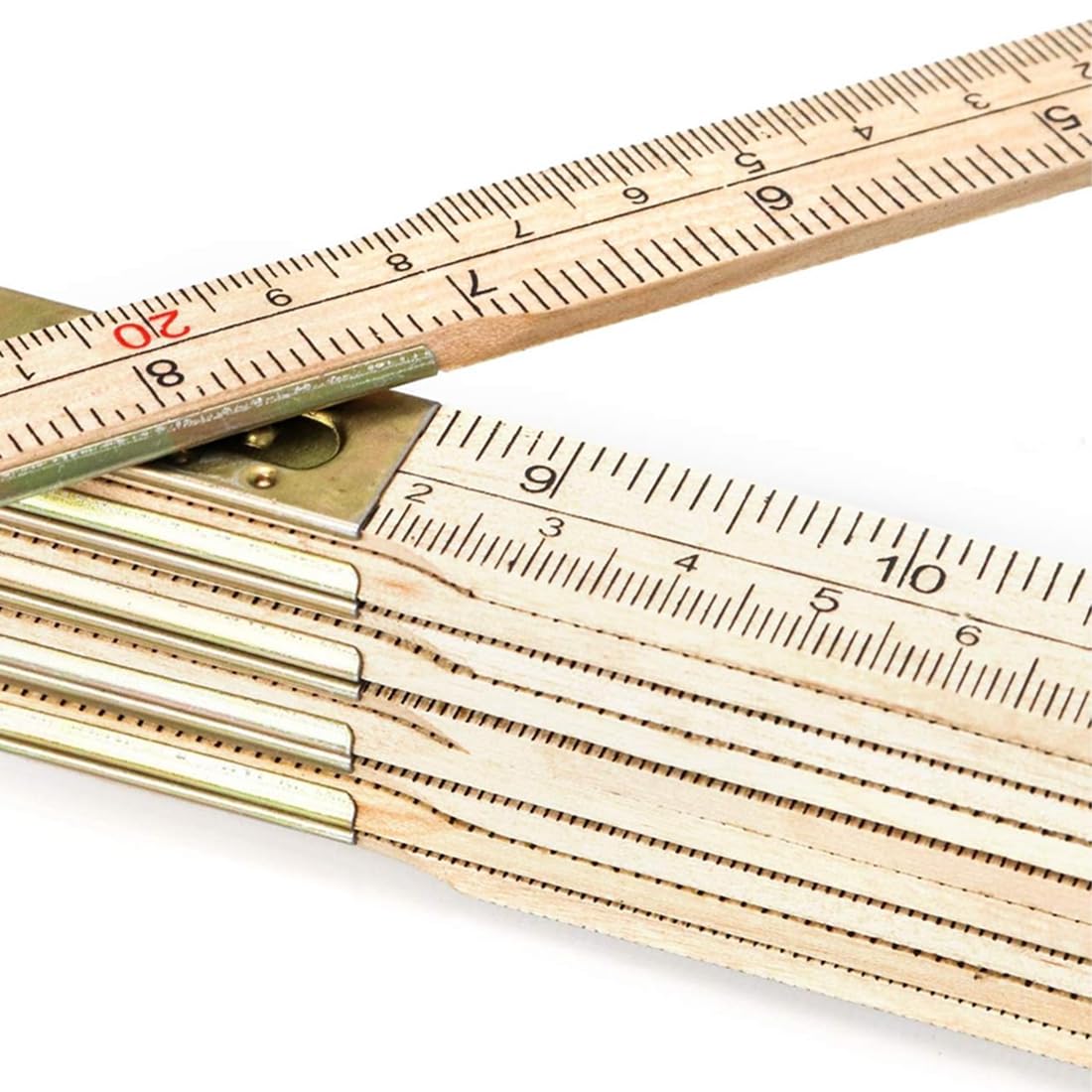 Righello Pieghevole In Legno 2m - 10 Sezioni, Metrico, Per Falegnami E Fai-da-te - Foto 9