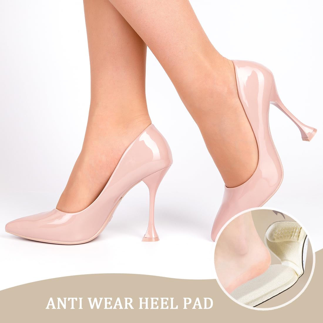 Solette In Silicone Per Scarpe Grandi - Cuscinetti Antiscivolo Per Tallone E Avampiede, Unisex - Foto 3