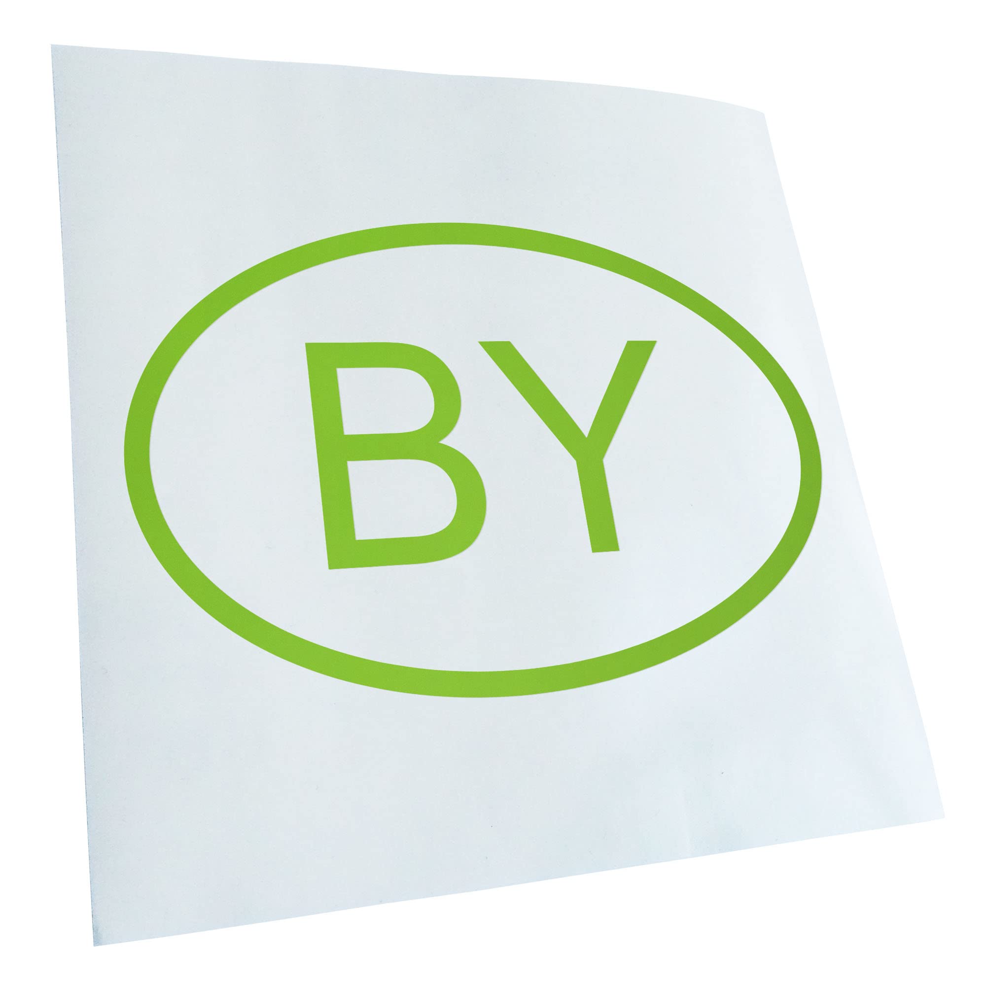 Kiwistar - Car Sticker - Green - 50 x 33 cm Belarus BY - Rear Window Car Sticker Weatherproof for Car Truck Moped Truck - Sticker Exterior Self-Adhesive Tuning Accessories for Window Vehicle Window