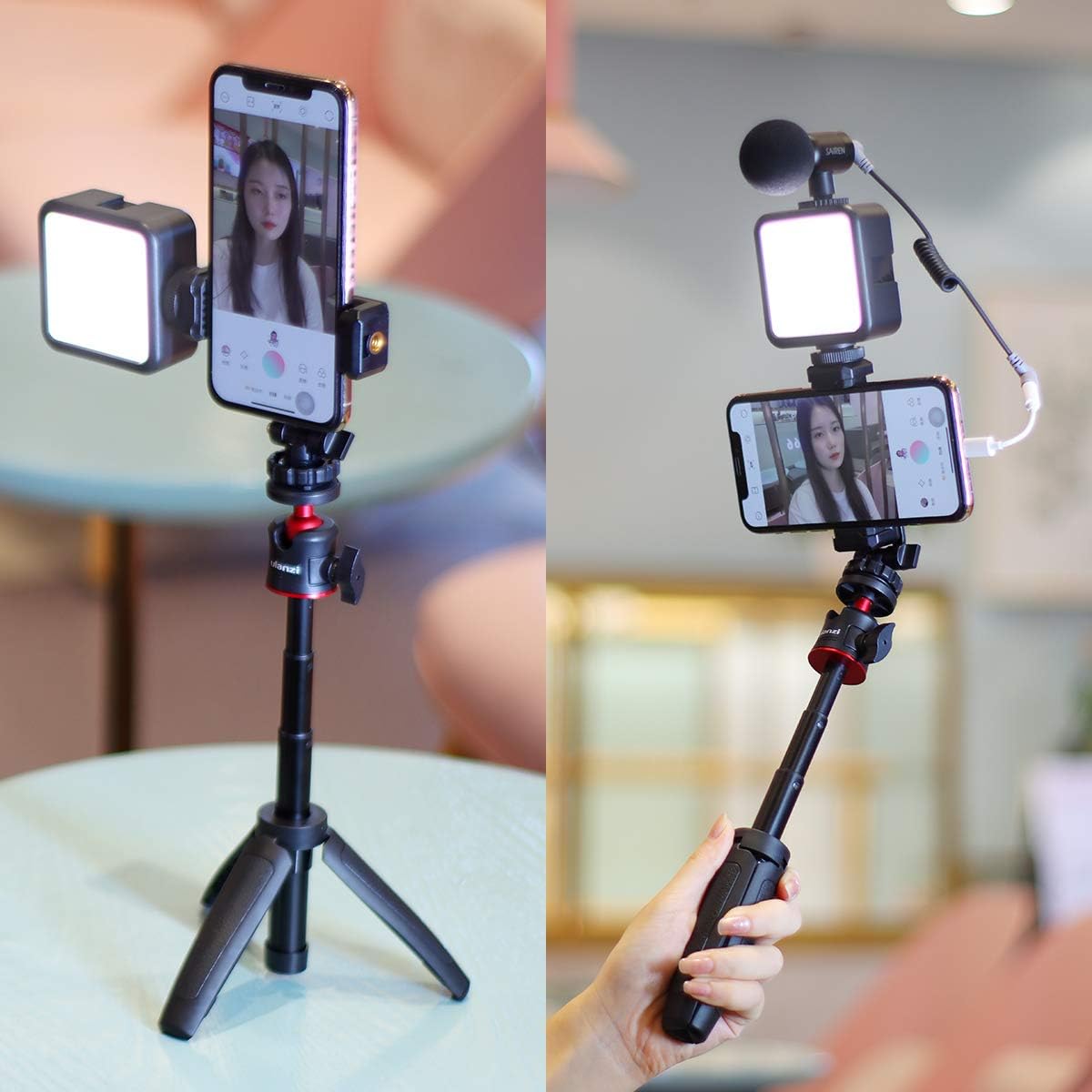 🔥 JUSMO Smartphone Vlogging Kit with Adjustable Tripod Handle Grip, Dimmable LED Light - YouTube, TIK Tok, Vlogging Equipment for iPhone/Android Smartphone Video Kit (ST-06) Crаzу Clеаrаnсе JUSMO Smartphone Vlogging Kit with Adjustable Tripod Handle Grip, Dimmable LED Light - YouTube, TIK Tok, Vlogging Equipment for iPhone/Android Smartphone Video Kit (ST-06)