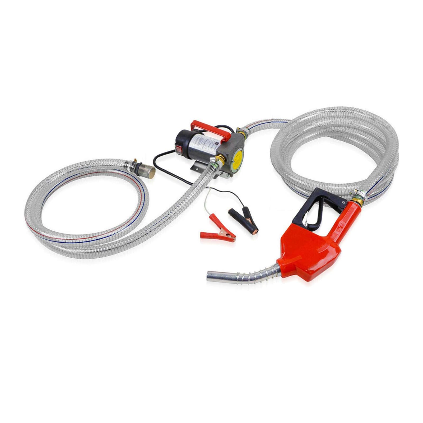 Trintion 12V 175W Dieselpumpe Dieselförderung Elektrische Ölpumpe 45L min 3600 l/h Mit Kraftstoffdüse flexiblem Messing Rückschlagventil Schellen