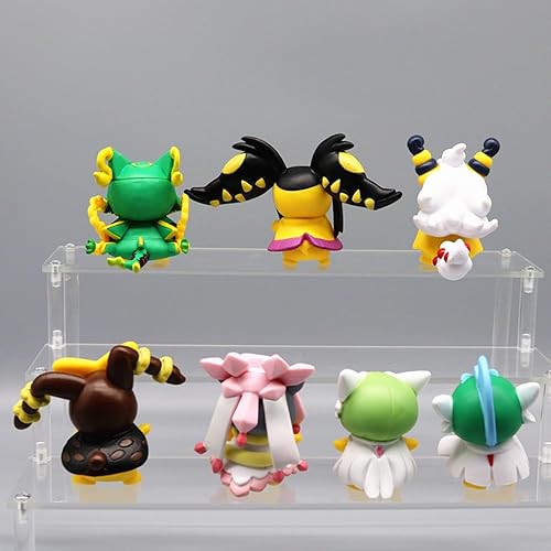 Miniatura 3 de Figura de acción de anime 7 piezas de juguetes lindos regalos de cumpleaños (juego de orejas negras-pikaqiu)
