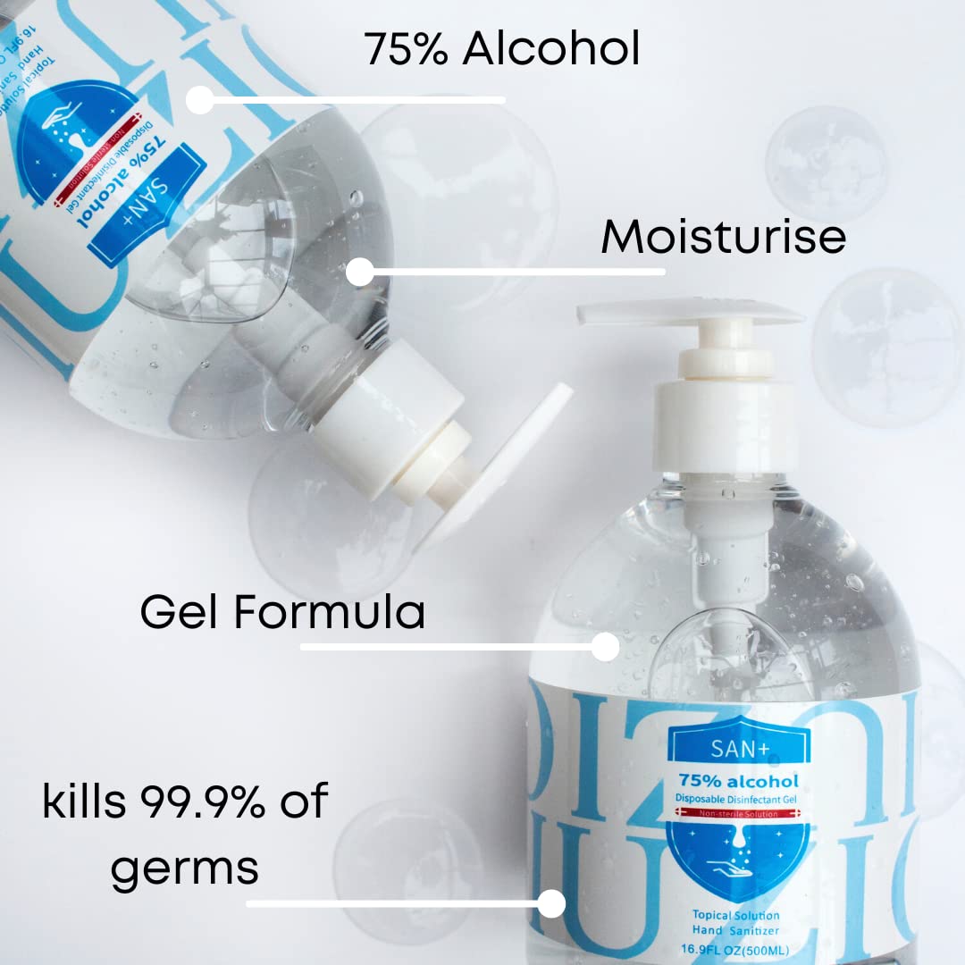 Hand Sanitiser Gel, 70% Alcohol Gel Hand Sanitiser Kills 99.99% Of Germs & Bacteria - MADE IN THE UK Melbec Microbiology Approved BSEN 1276:2019 & BSEN1500:2013 (5L Pack Of 1
