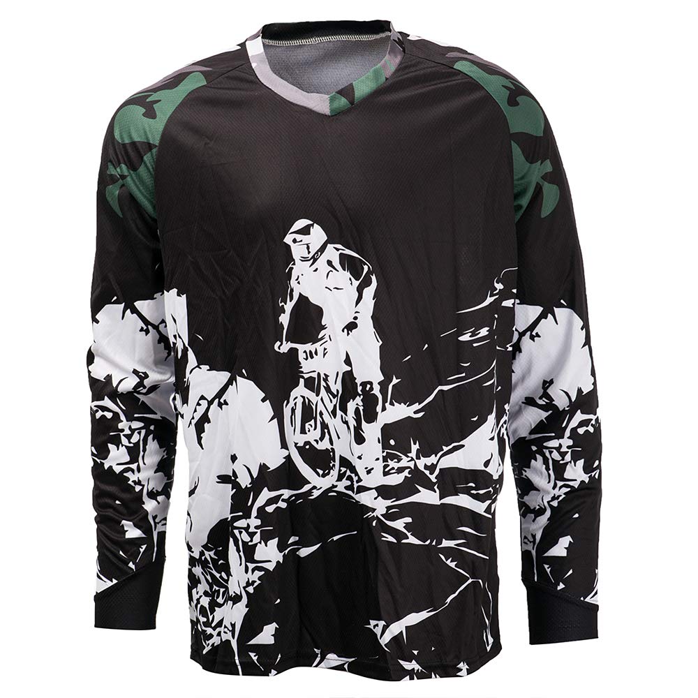 WeimostarMen's Cycling Jersey MTB T Shirt Long Sleeve Mountain Bike Motorcycle Outdoor Bicycle Clothes