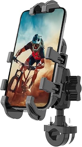 Soporte de teléfono para bicicleta Soporte de teléfono de motocicleta con múltiples garras, soporte ajustable para teléfono celular, clip para