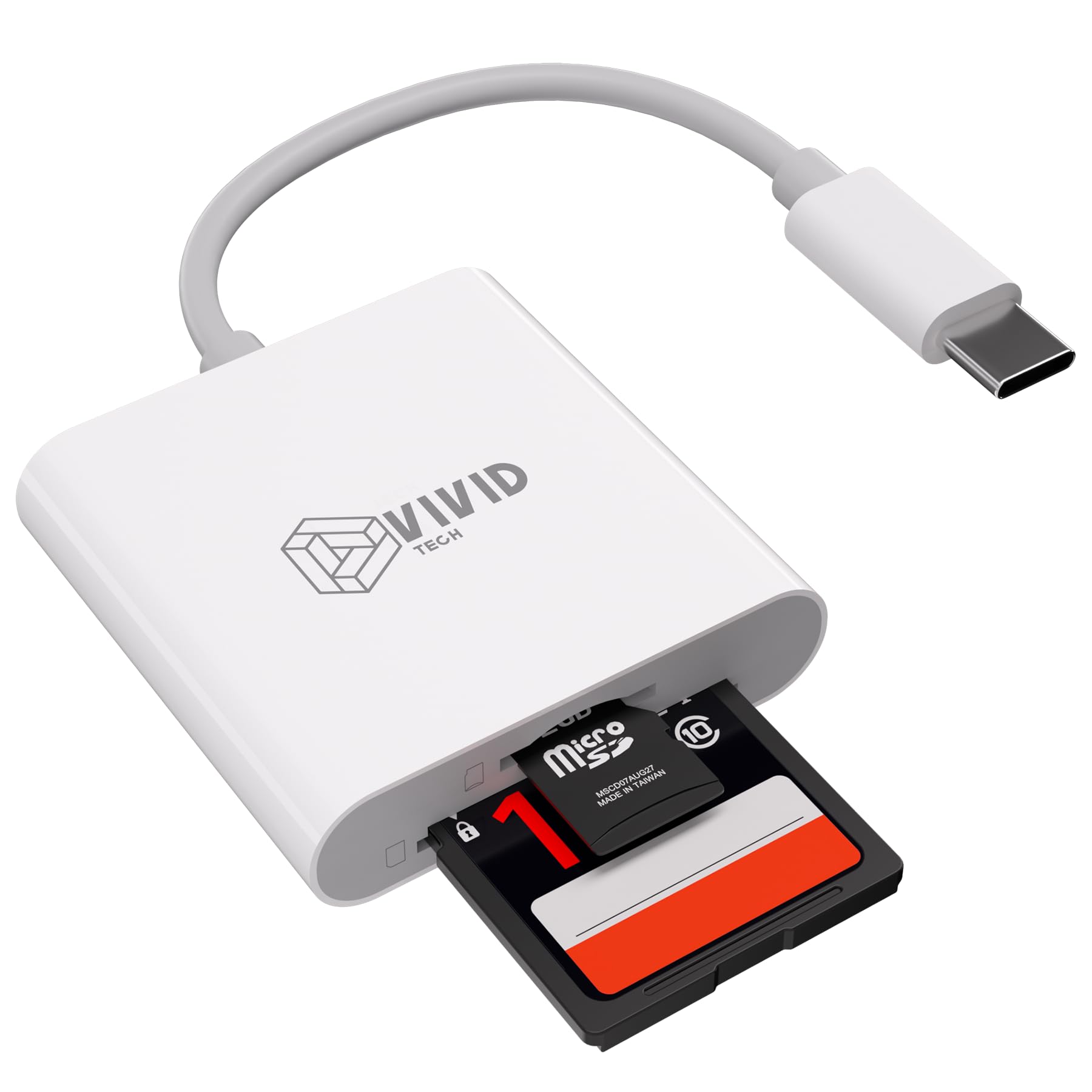 Photo 1 of SD Card Reader, SD Card Reader for iPhone 17/16/15 Pro Max/iPad/MacBook, USB C SD Cards Reader for Camera Viewer, Support SD, Micro SD & TF Card, Plug and Play, No App Driver Required