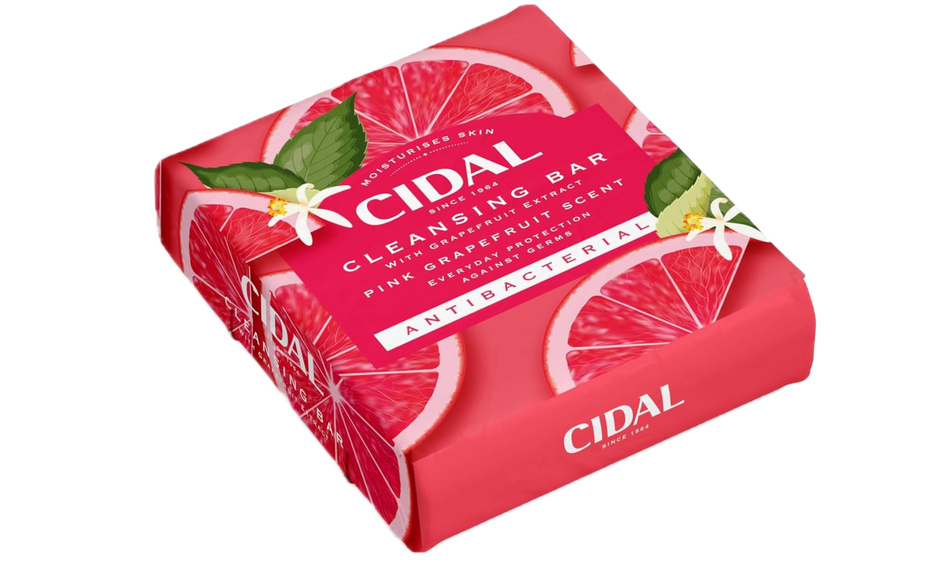 Cidal Pink Grapefruit Cleansing Bar Soap Bar, Antibacterial - Image 4