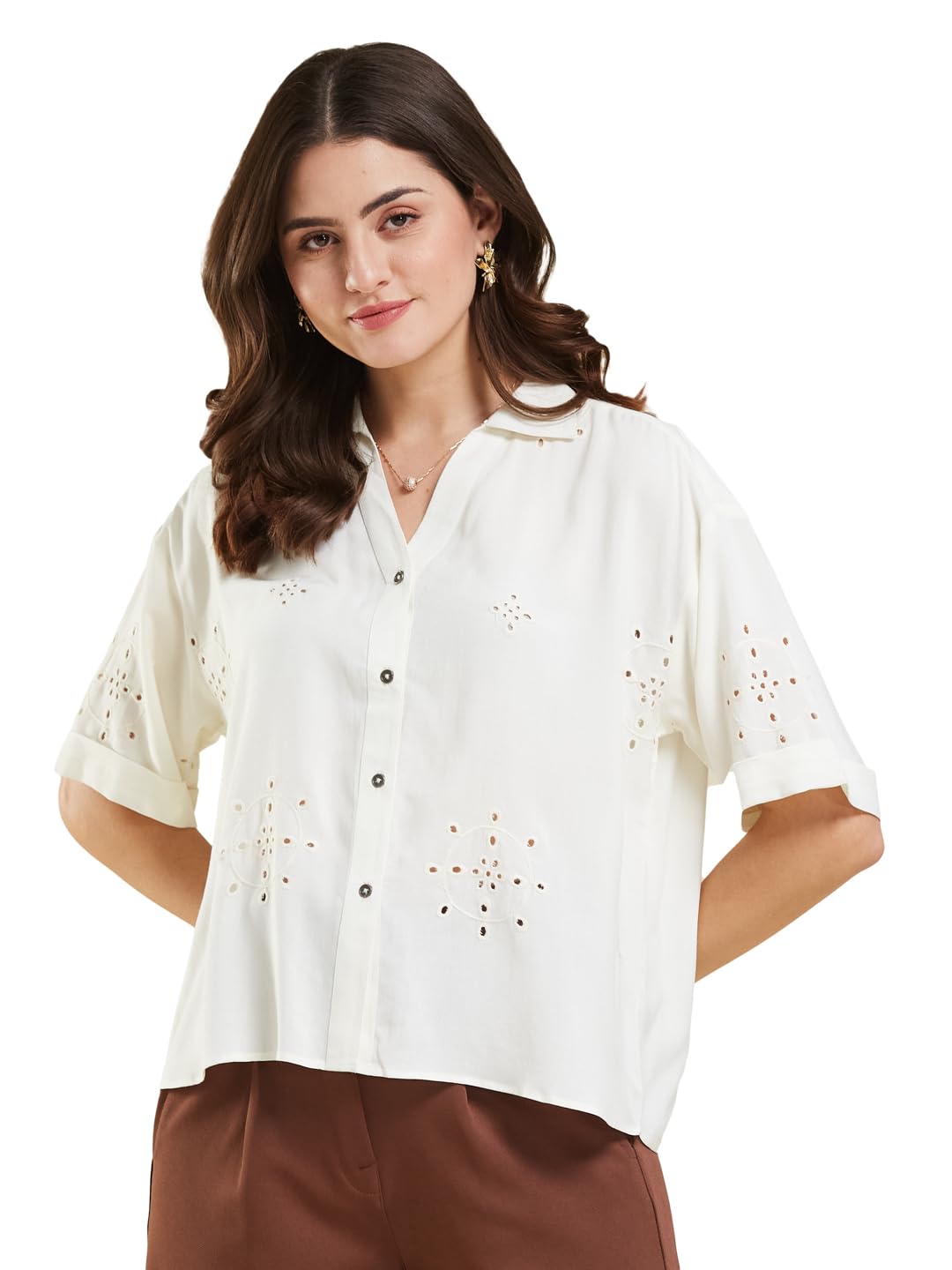 j turritopsis Women's Cotton Blend Embroidered Stylish Shirt-picture-23