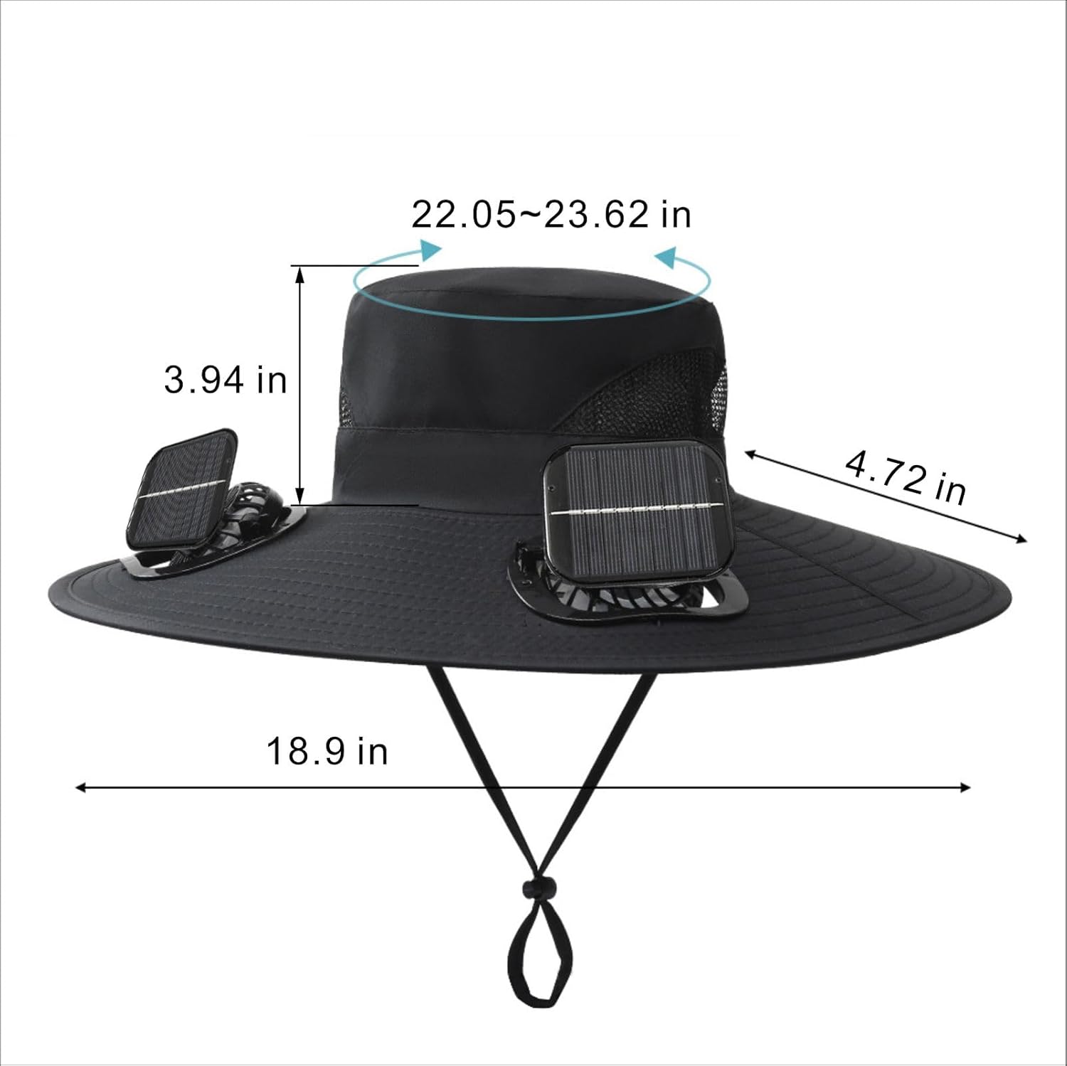 Wide-Brimmed Solar Fan Hat,Solar Hat with Fan for Men and Women,Solar and USB Charging,Gifts for Summer