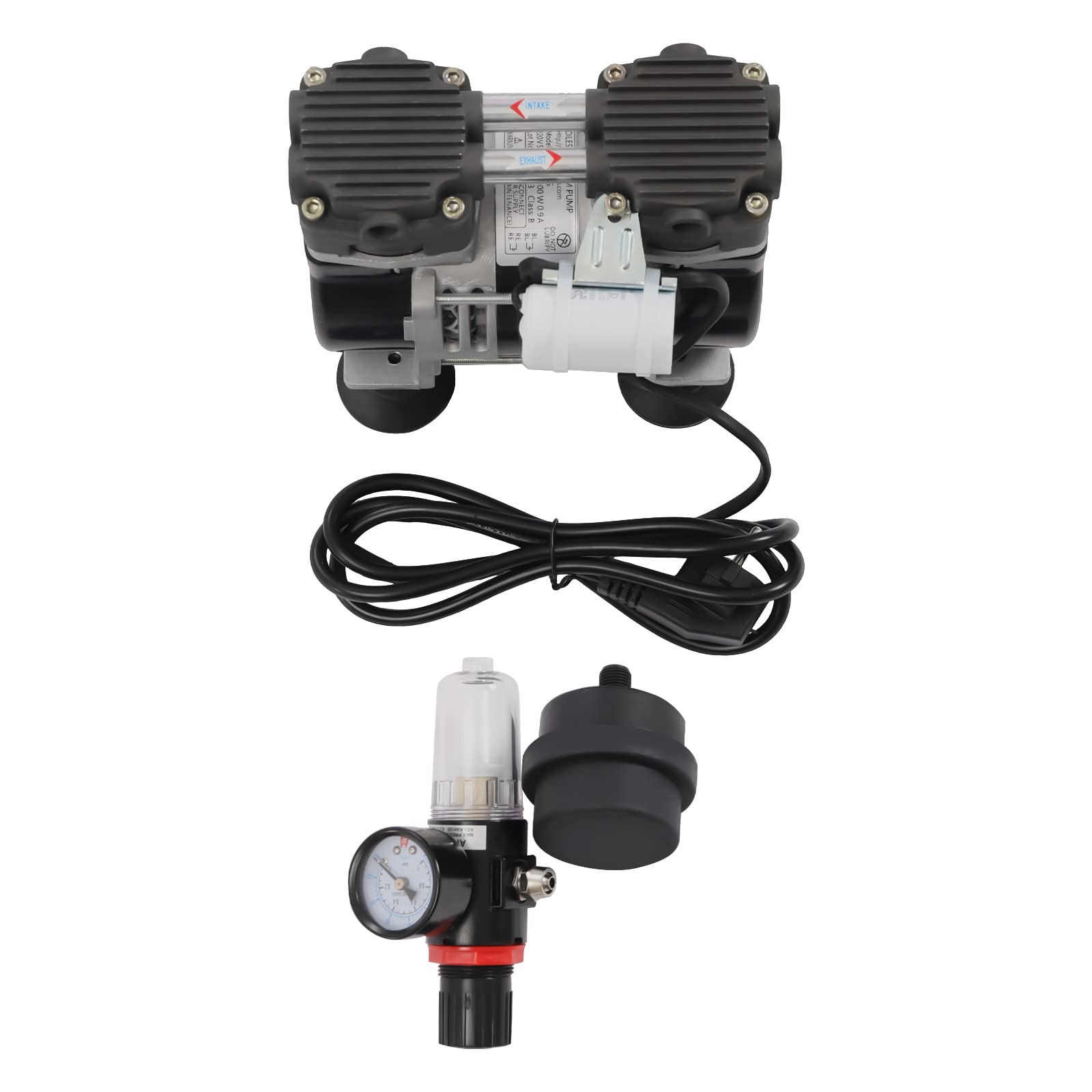 Ölfreie Labor-Vakuumpumpe 230W 1.1A Ölfrei Labor Unterdruckpumpe 1400R/min Lab Diaphragm Vacuum Pump -90Kpa Luftpumpe Kompressorpumpe