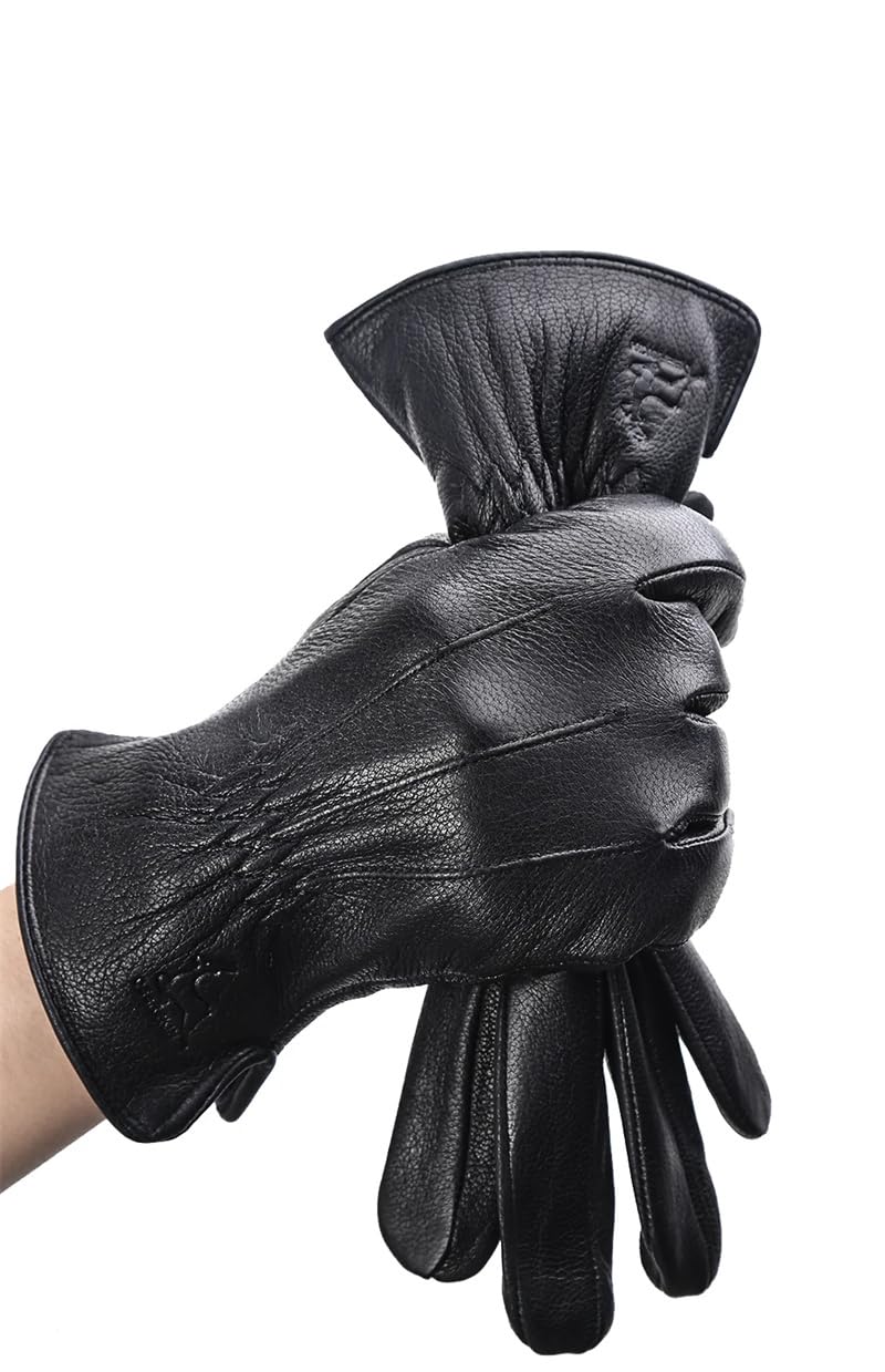 Dninmim Guanti da donna in pelle accoglienti guanti touch guanti invernali morbidi guanti caldi