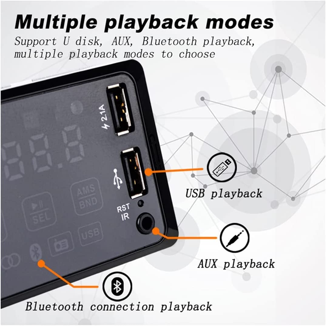 Radio samochodowe 1 DIN Radio samochodowe stereo Zdalny kontrakt Multiple EQ MP3/WMA/WAV Odtwarzacz 12V MP3 FM/SD/USB/AUX Bluetooth Audio Stereo