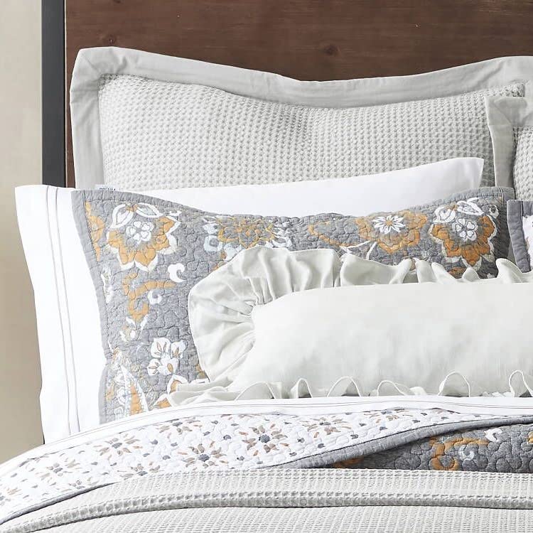 Image of Paseo Road Abbie 3 Piece King, Gray Cotton Western Reversible Quilt Set