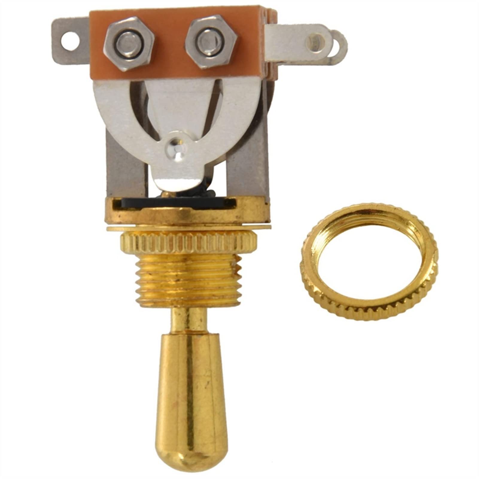FLFL 2X Guitarra Eléctrica Dorada Interruptor De Palanca De 3 Vías Interruptor Selector De Pastilla con Perilla De Punta De Latón Partes Guitarra