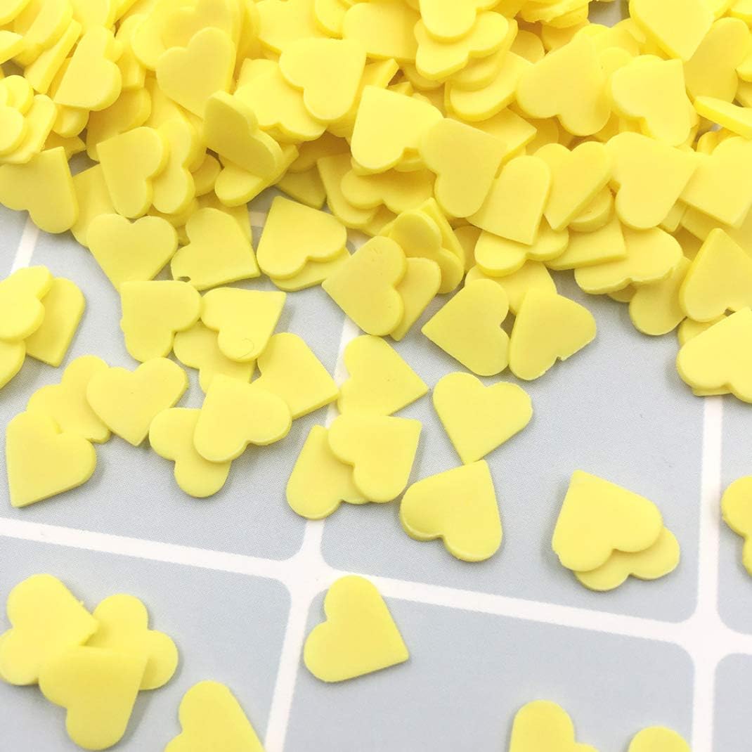 100g Colorful Heart Polymer Hot Clay Slices Fimo Sprinkles for Crafts Making DIY Accessories Nail Art decor