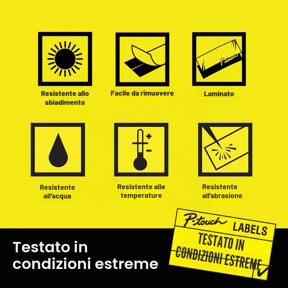 Brother HSe-231 Cassetta Tubo Termorestringente, Nero su Bianco, 11.7 mm di Larghezza