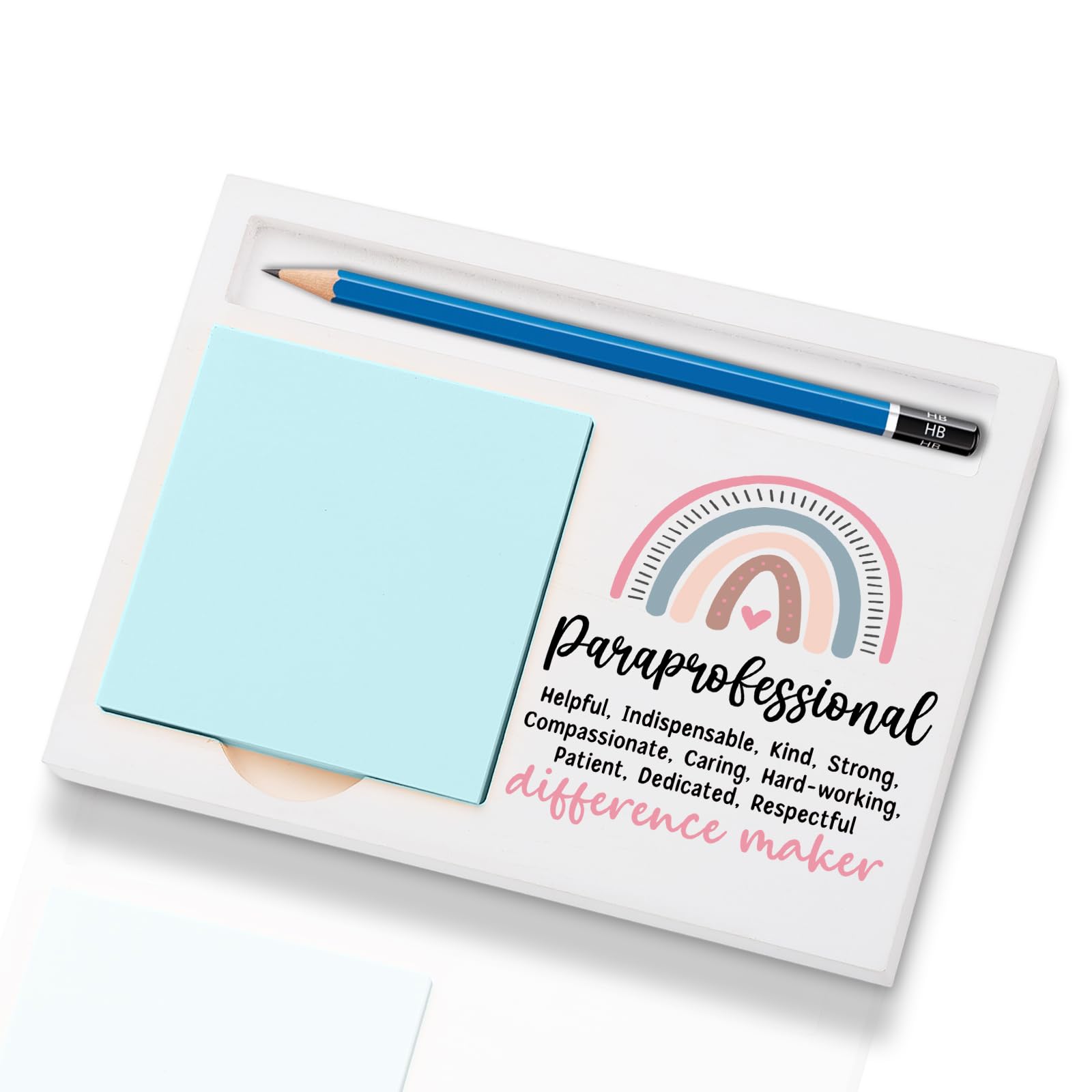 Paraprofessional Office Supplies Sticky Note Holder Decor, Paraprofessional Thank You Appreciation Gifts for Women Self-Stick Note Pad Holders W2B22