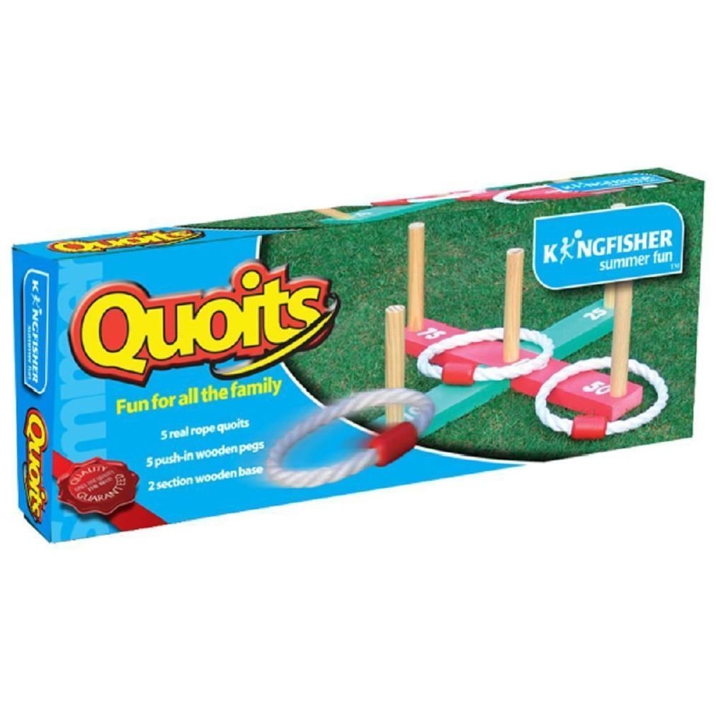 New Wooden Garden Indoor Outdoor Quoits Family Pegs And Rope Hoopla Game Summer
