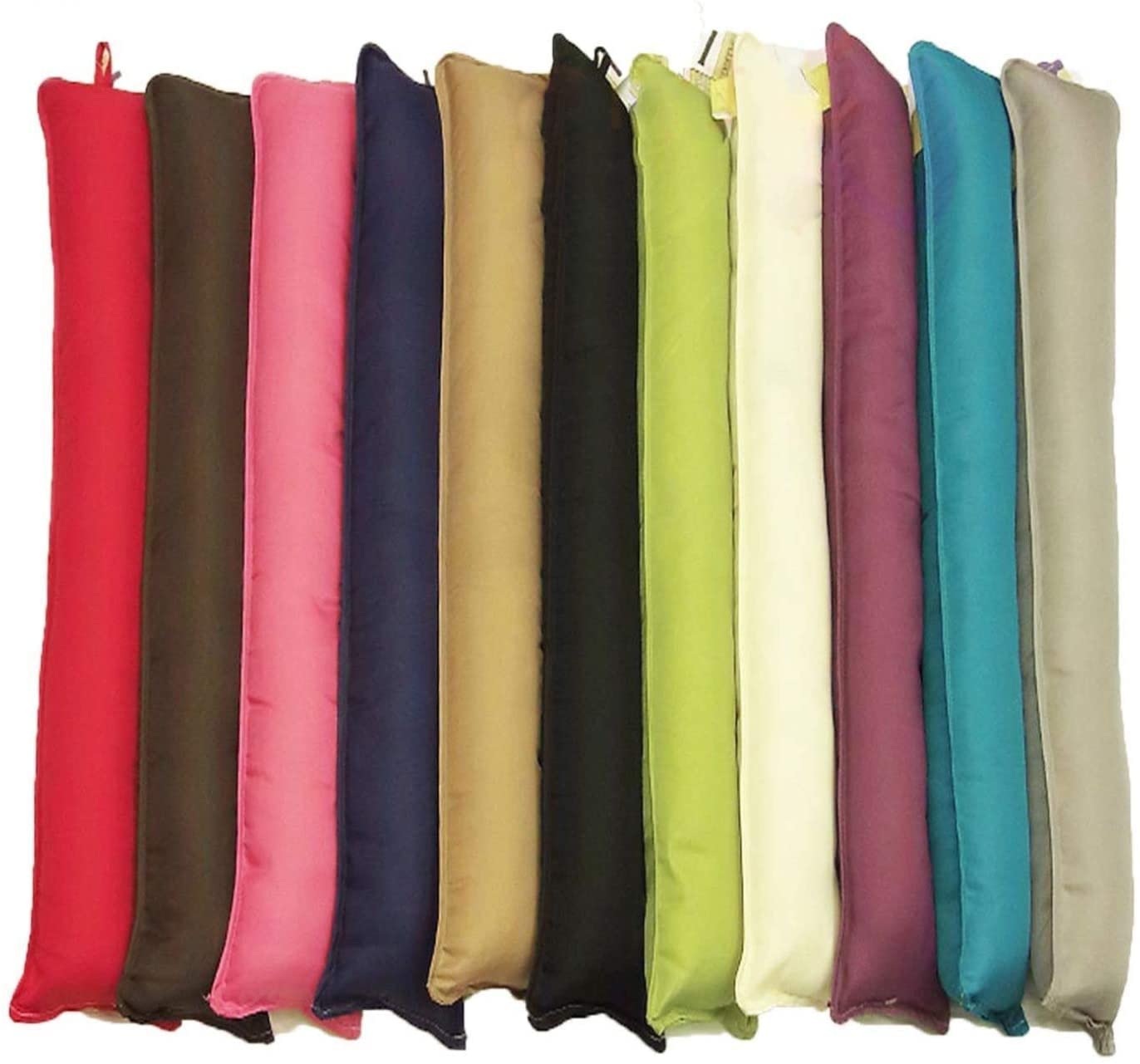 Queens Land Home Assorted Plain Fabric Draught Excluder Decorative Simple Door Or Window Draft Guard, Energy Saver. (Assorted)