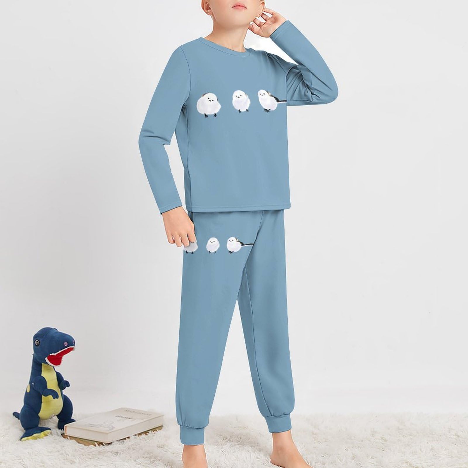 Amazon.co.jp: キッズ パジャマ シマエナガ かわいい 鳥 子供服 上下