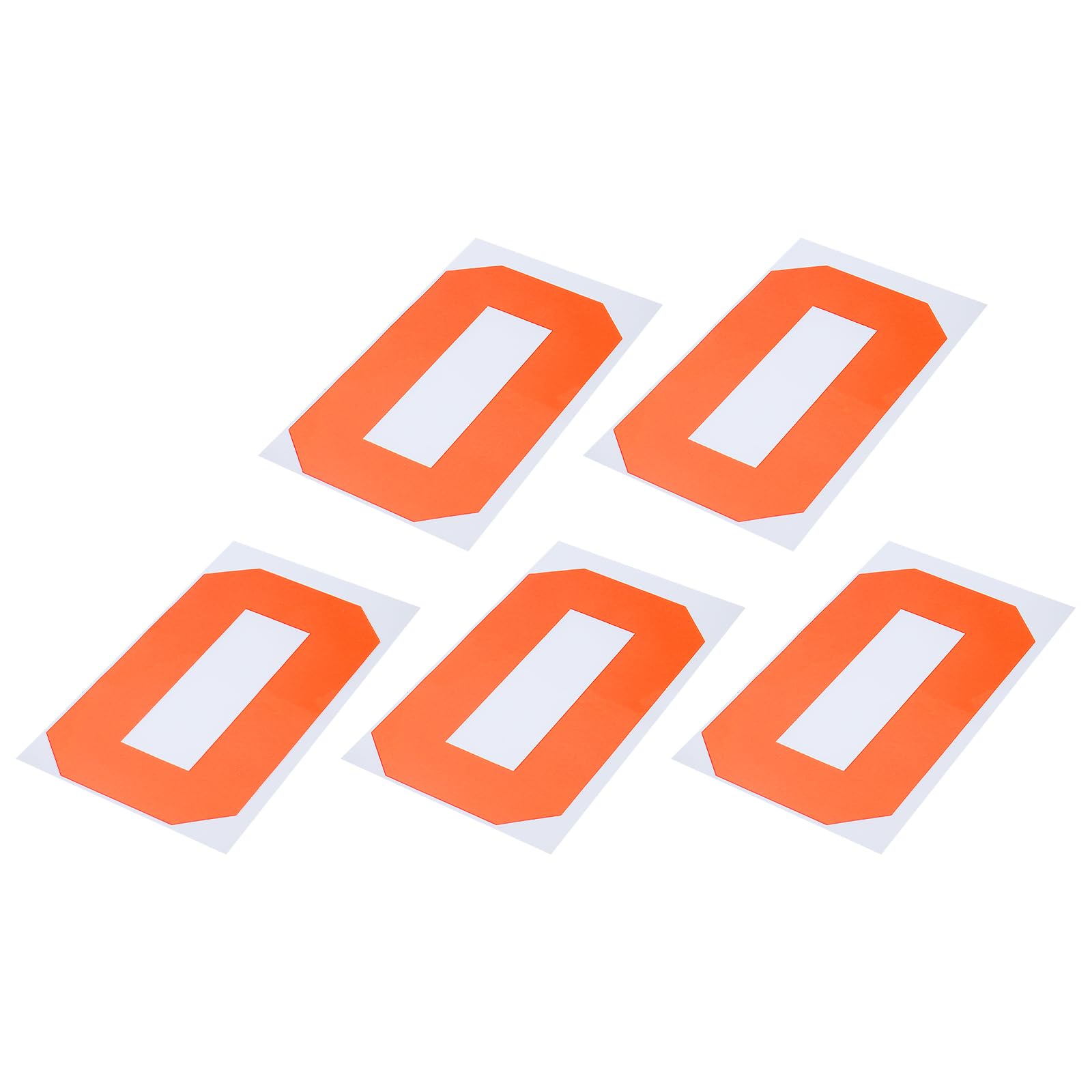 sourcing map 5 Pcs Iron on Numbers, 8 Inch T Shirt Heat Transfer 0 Number Patches Iron on Numbers for Jersey Clothing Team Uniform Sports T Shirt Football Basketball Baseball (Orange)