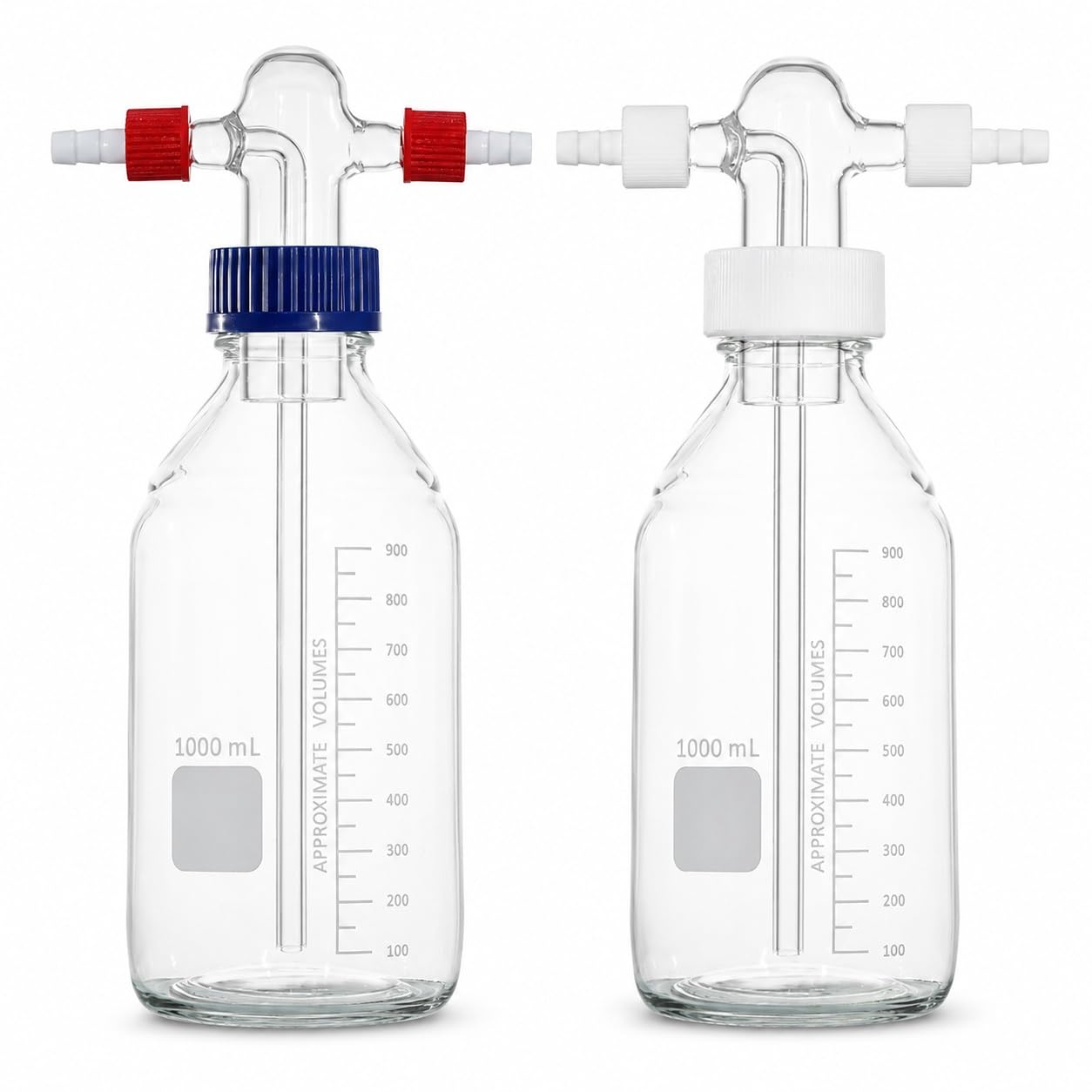 Bottiglia Depuratore Gas in Vetro Borosilicato Tappo GL45-PTFE 5000ml