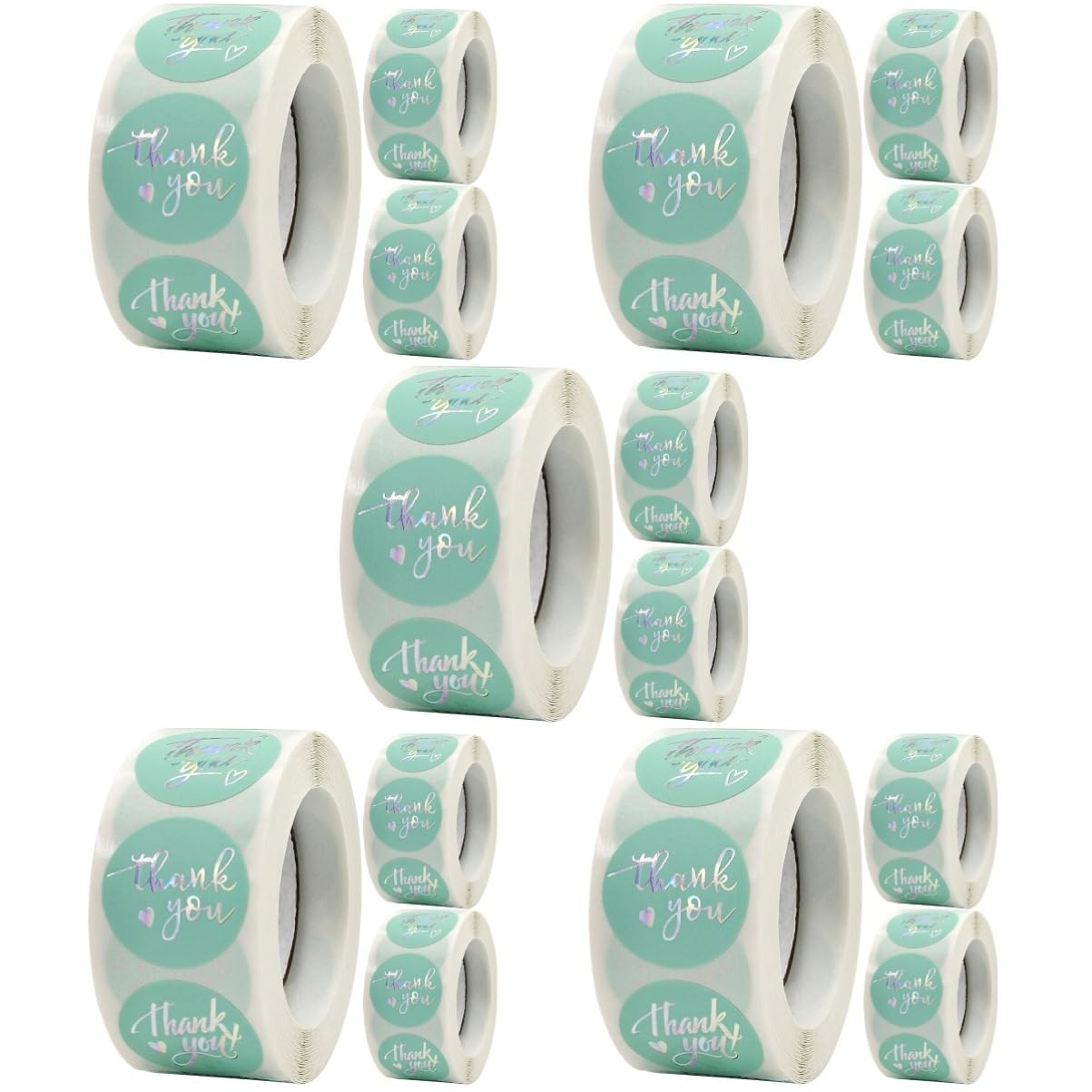 NUOBESTY 5 Set Etichetta Biscotto Biglietto Di Ringraziamento Carta Adesiva Trasparente Etichette Di Dispensa Ermetico Etichette Adesive Cucina Punto Adesivi in ​​lamiera Di Rame 3 * 5