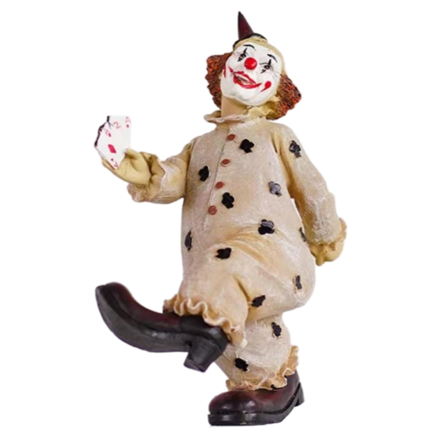 Ngbbby Clown Figurine, Vintage Clown Circus Statues, Resin Figures for Home Decor, Collectible Sculpture for Shelf