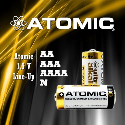 Miniatura 4 de Atomic AAAA 1.5V LR61 E96 MN2500 AM6 Batería ultra alcalina (paquete de 2)