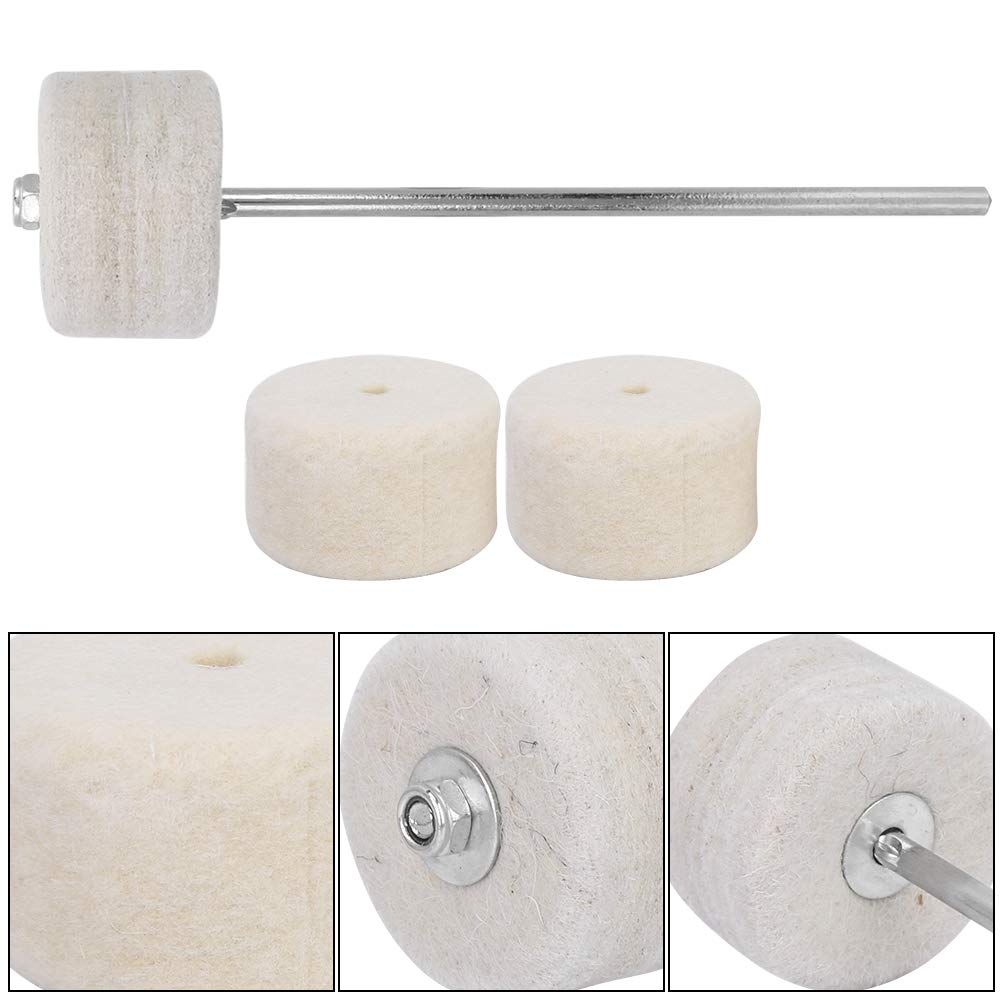 Battente per pedale della batteria addensato, battitore per pedale in feltro durevole, per studenti principianti(Hair hammer)