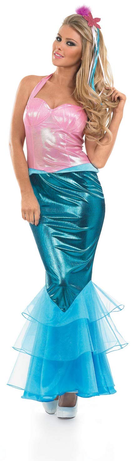 fitted lace wedding dress Deluxe Sexy Mermaid Costume, Medium (UK 12-14)
