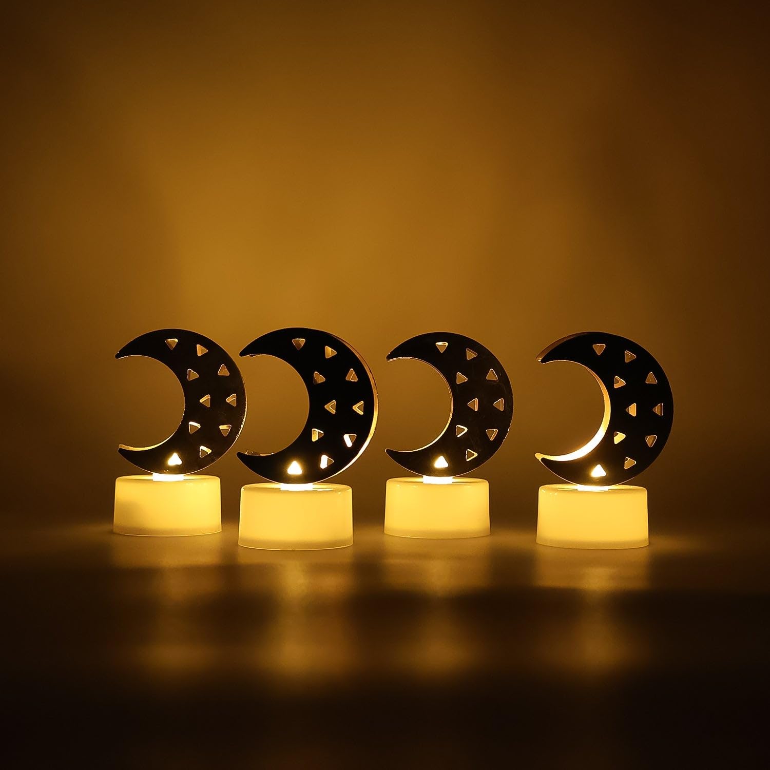 Decorative Moon Shaped Flameless (4 Pc) | Home Decor-image-36