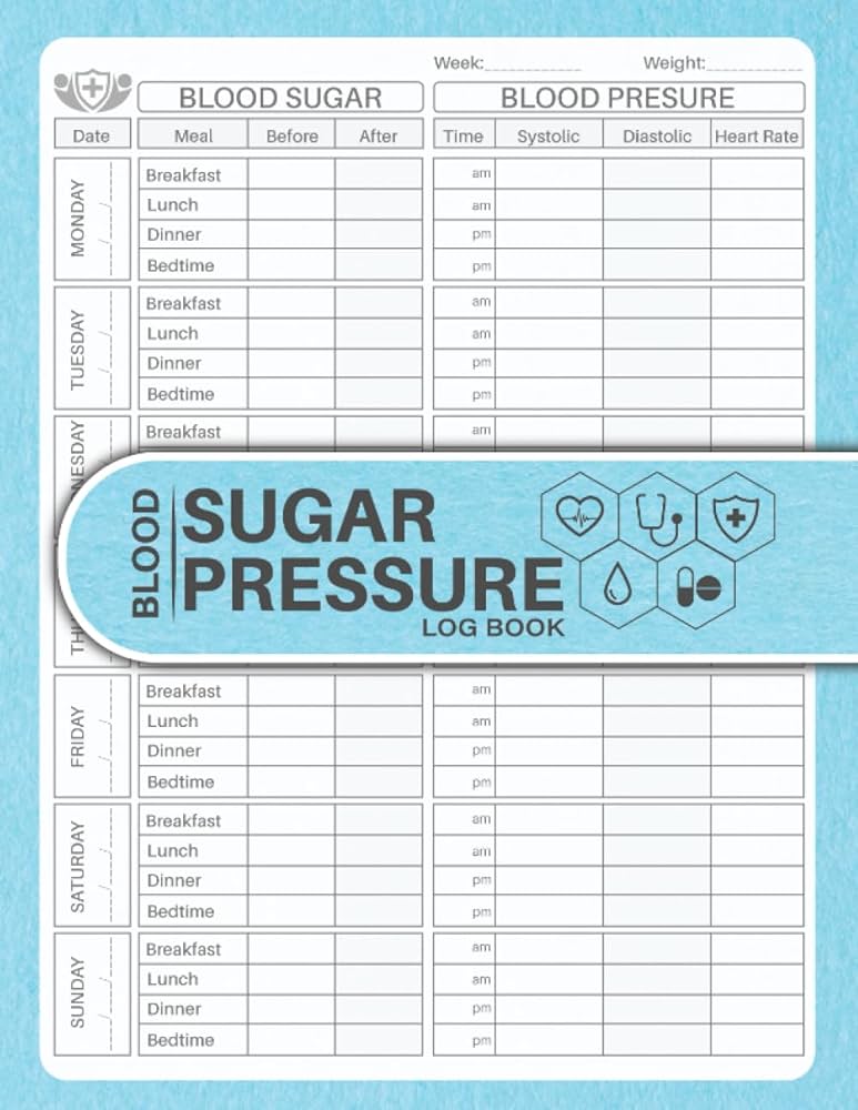 Blood Sugar & Blood Pressure Log Book Large Print: 2 In 1 Weekly Diabetes and Hypertension Tracker for Easy Monitoring of Glucose and Pressure Levels.: Publishing, MS: Amazon.com: Books blood-sugar-blood-pressure-log-book-large-print-2-in-1-weekly-diabetes-and-hypertension-tracker-for-easy-monitoring-of-glucose-and-pressure-levels-publishing-ms-amazon-com-books