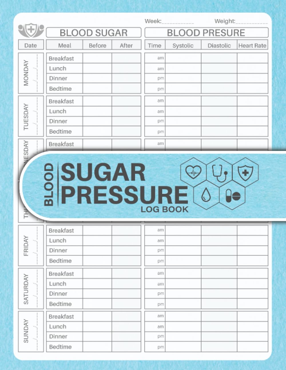 Blood Sugar & Blood Pressure Log Book Large Print: 2 In 1 Weekly Diabetes and Hypertension Tracker for Easy Monitoring of Glucose and Pressure Levels.: Publishing, MS: Amazon.com: Books blood-sugar-blood-pressure-log-book-large-print-2-in-1-weekly-diabetes-and-hypertension-tracker-for-easy-monitoring-of-glucose-and-pressure-levels-publishing-ms-amazon-com-books
